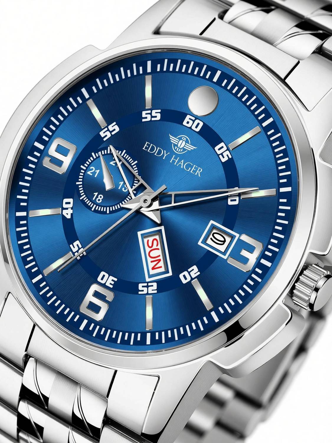 EDDY HAGER 226-BL Blue Men's Watch - Image 4