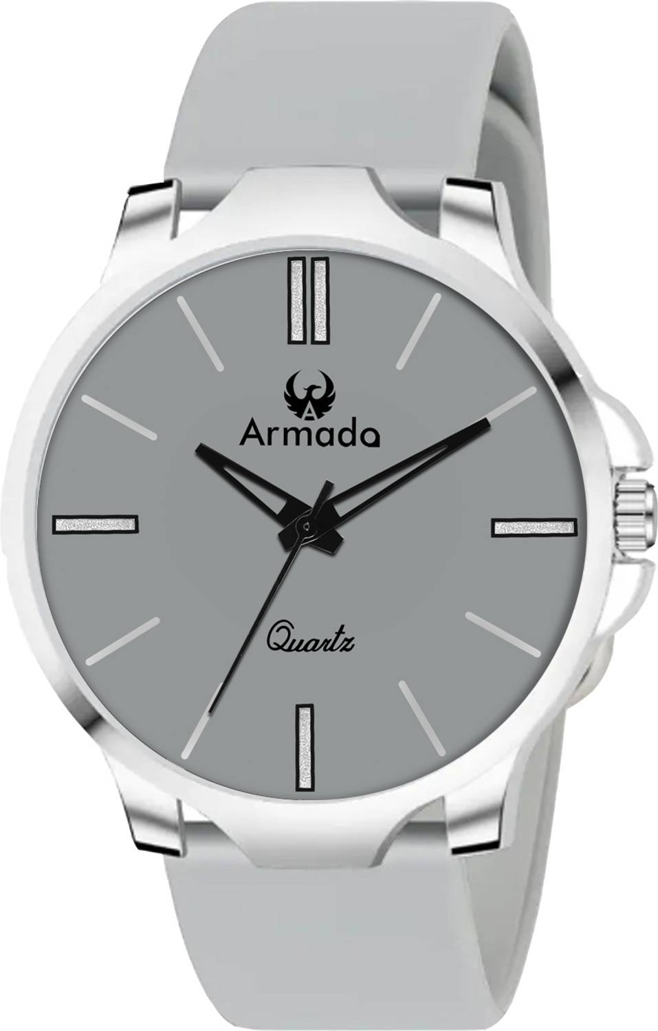 ARMADO AR-MH-1381452-Cloud Grey Minimalist Slim | Silicon Strap | Smart Clip | Soft Silicon | Ideal for Boys Analog Watch  - For Men