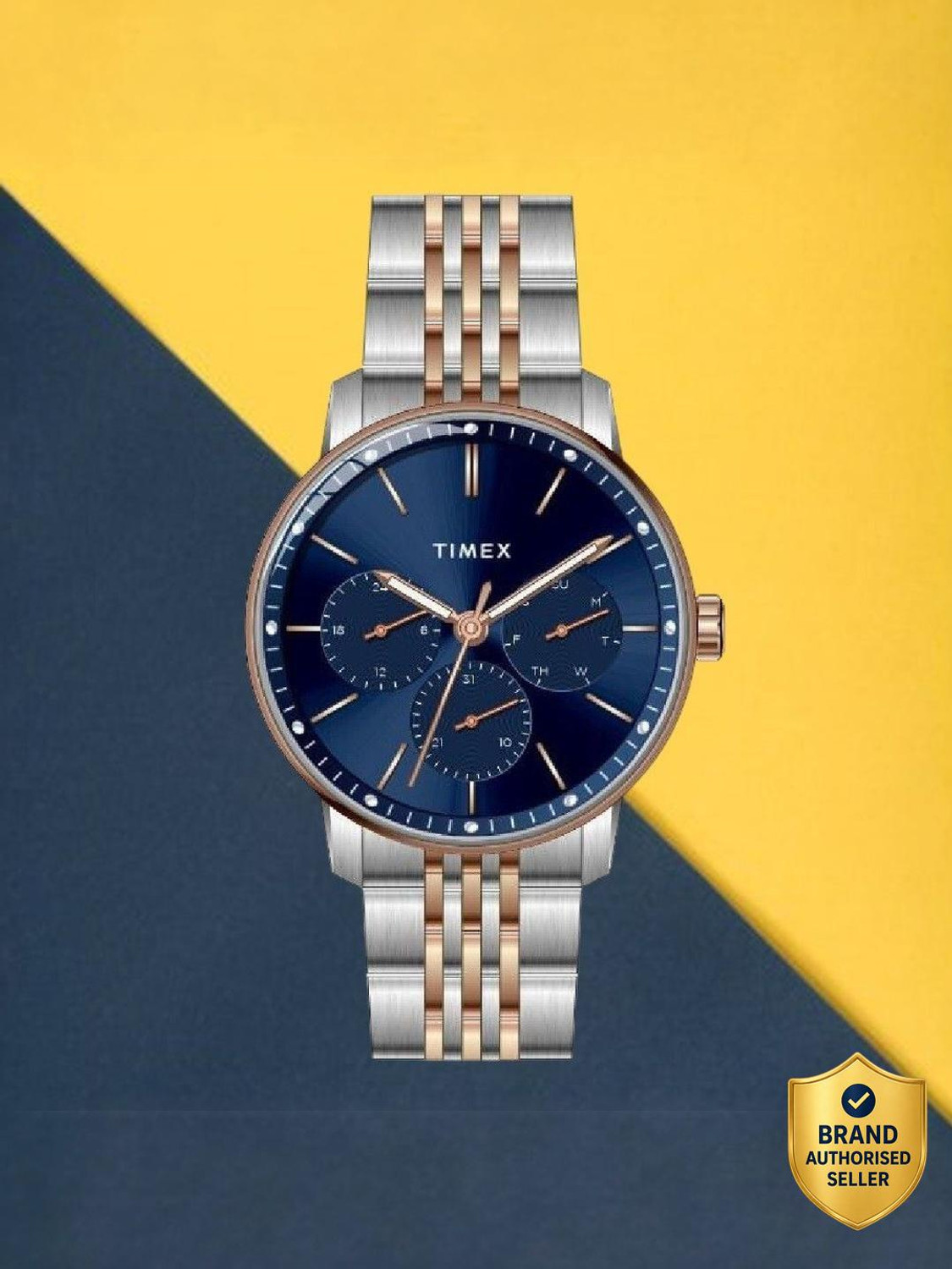 Image of TIMEX Trendline Round 41mm Blue Dial Analog Watch - For Men TWEG25409