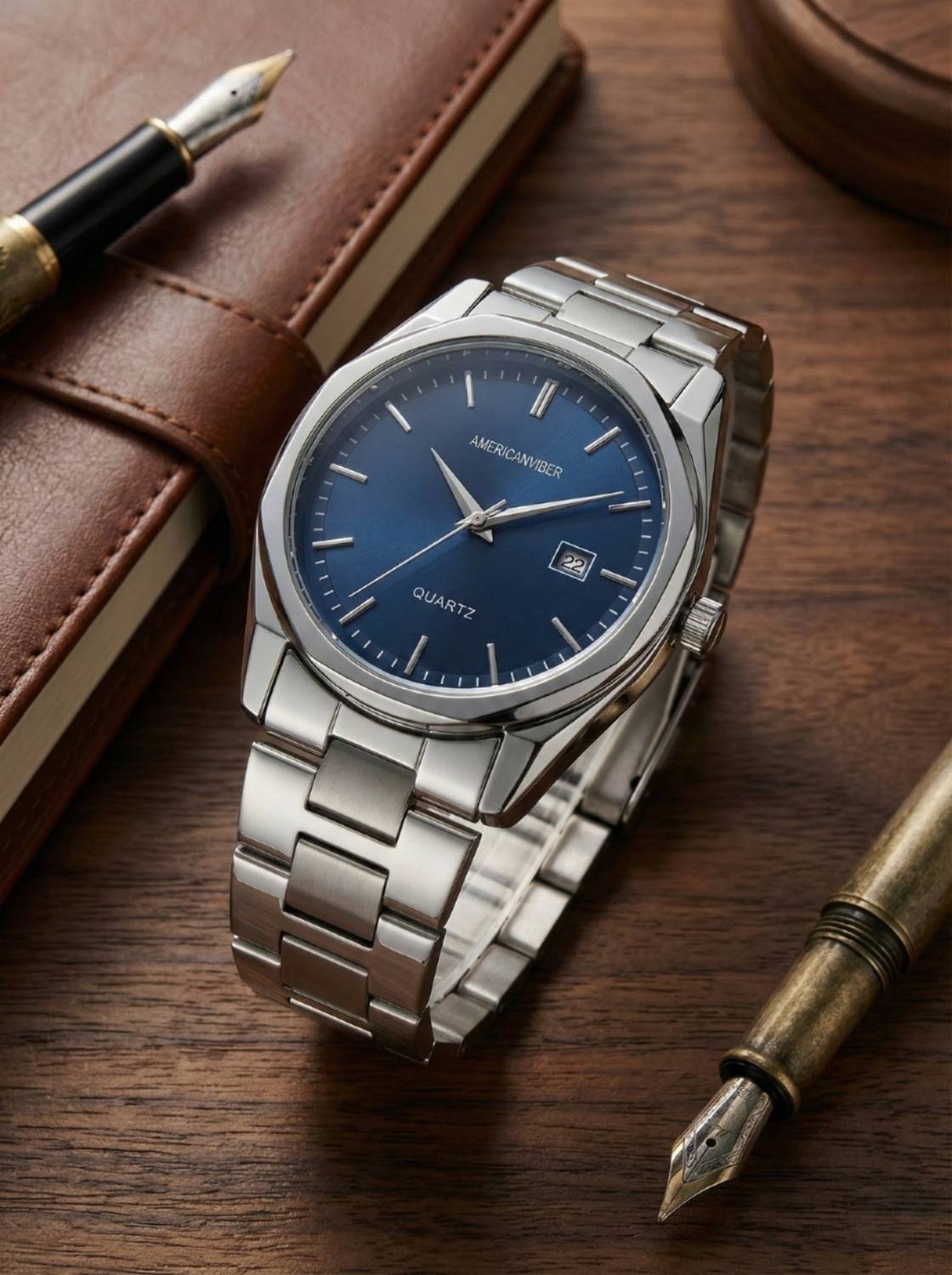 Americanviber AVM0040 Men's Blue Watch - Image 1
