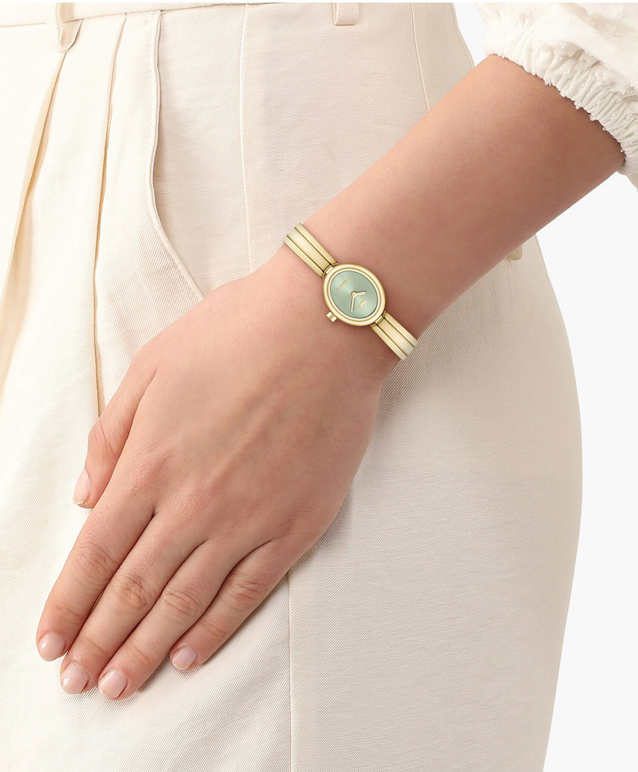 Image of Lacoste Suzanne Qtz Basic Mini Green Oval Dial Women's Watch- 2001531 Analog Watch - For Women 2001531