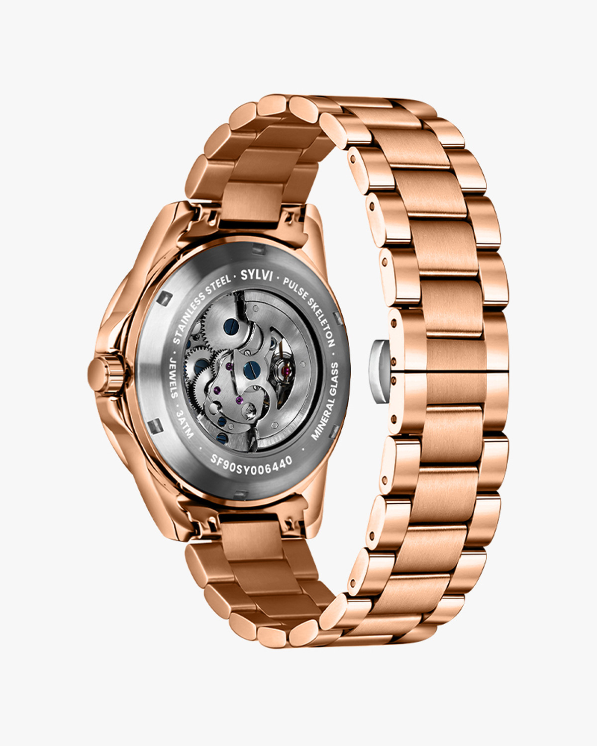 Image of Sylvi Rosegold Stainless Steel Strap Watch for Men Analog Watch - For Men