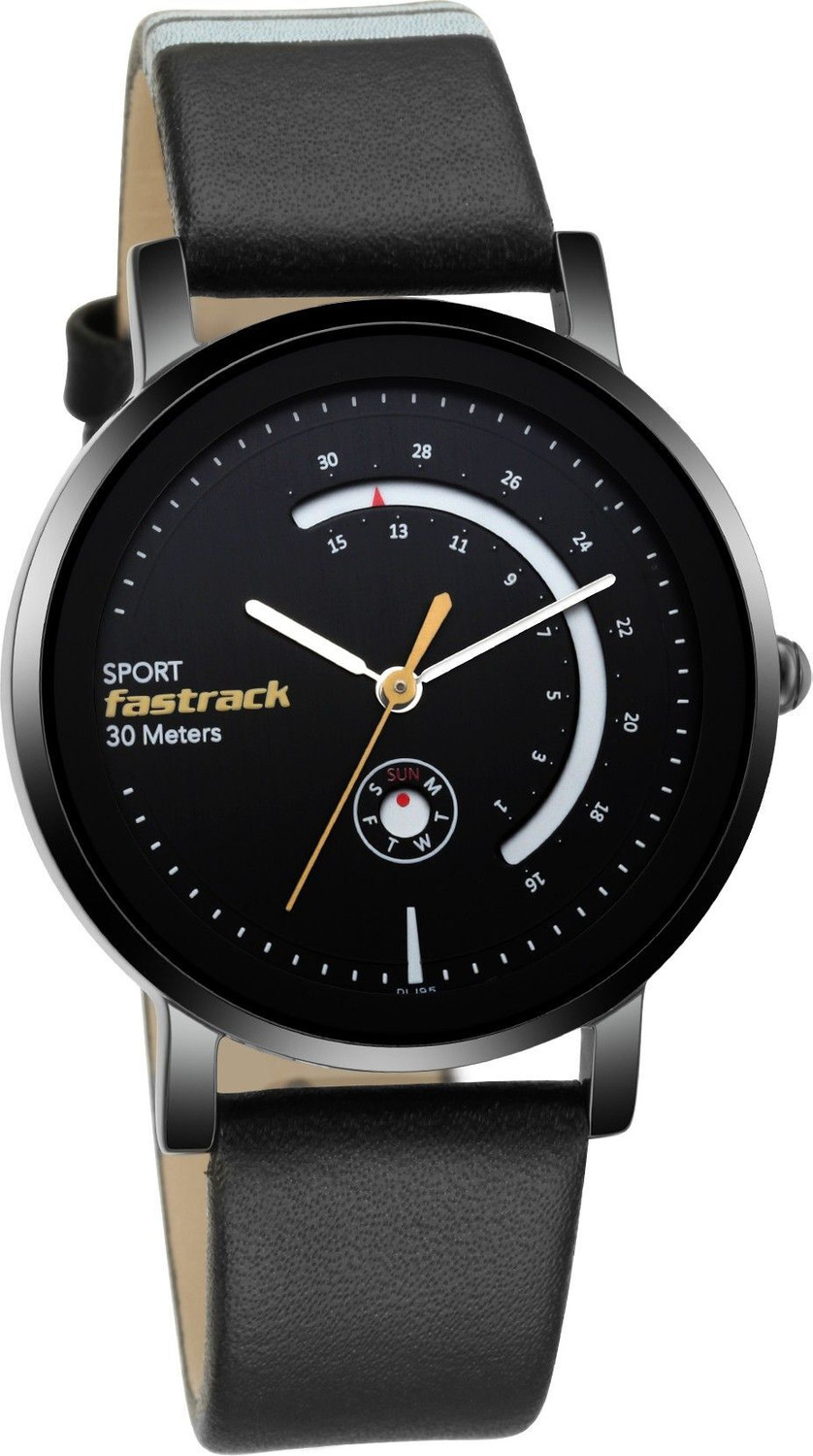 Image of Fastrack Fastrack Wear Your Look Black Dial Black LeatherStrap Analog Watch - For Girls