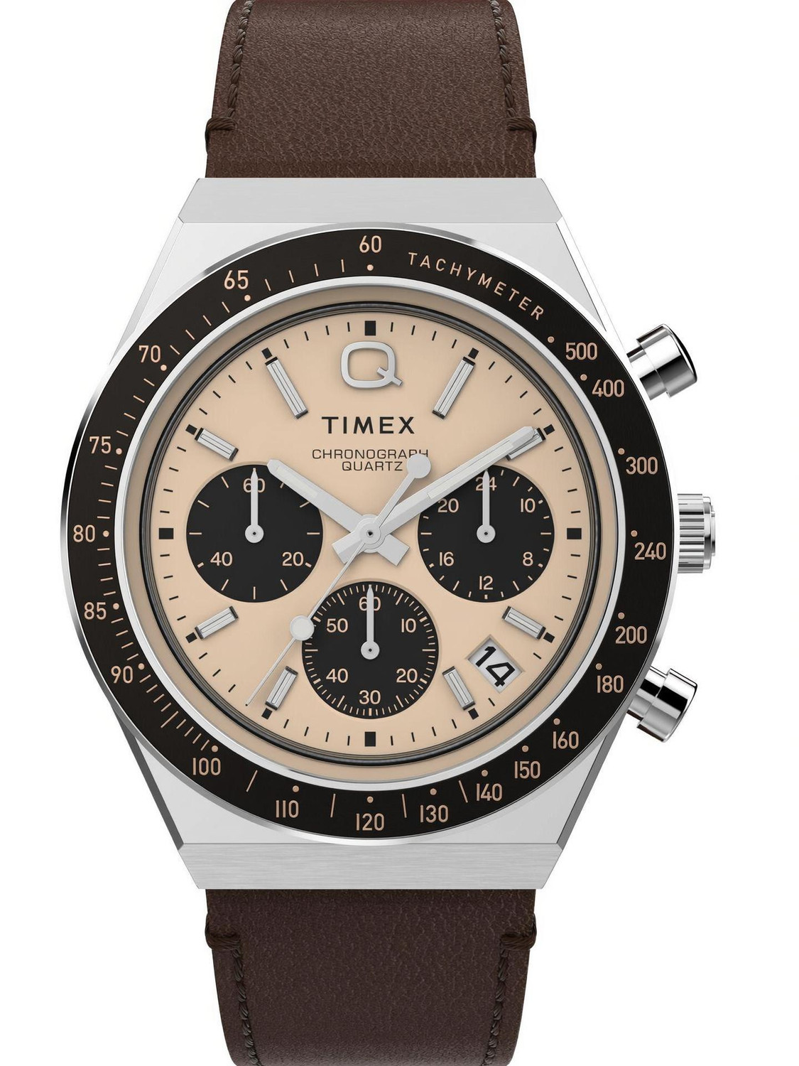 Image of TIMEX TWEG26409 Q Round 42mm Rose Gold Dial Analog Watch - For Men