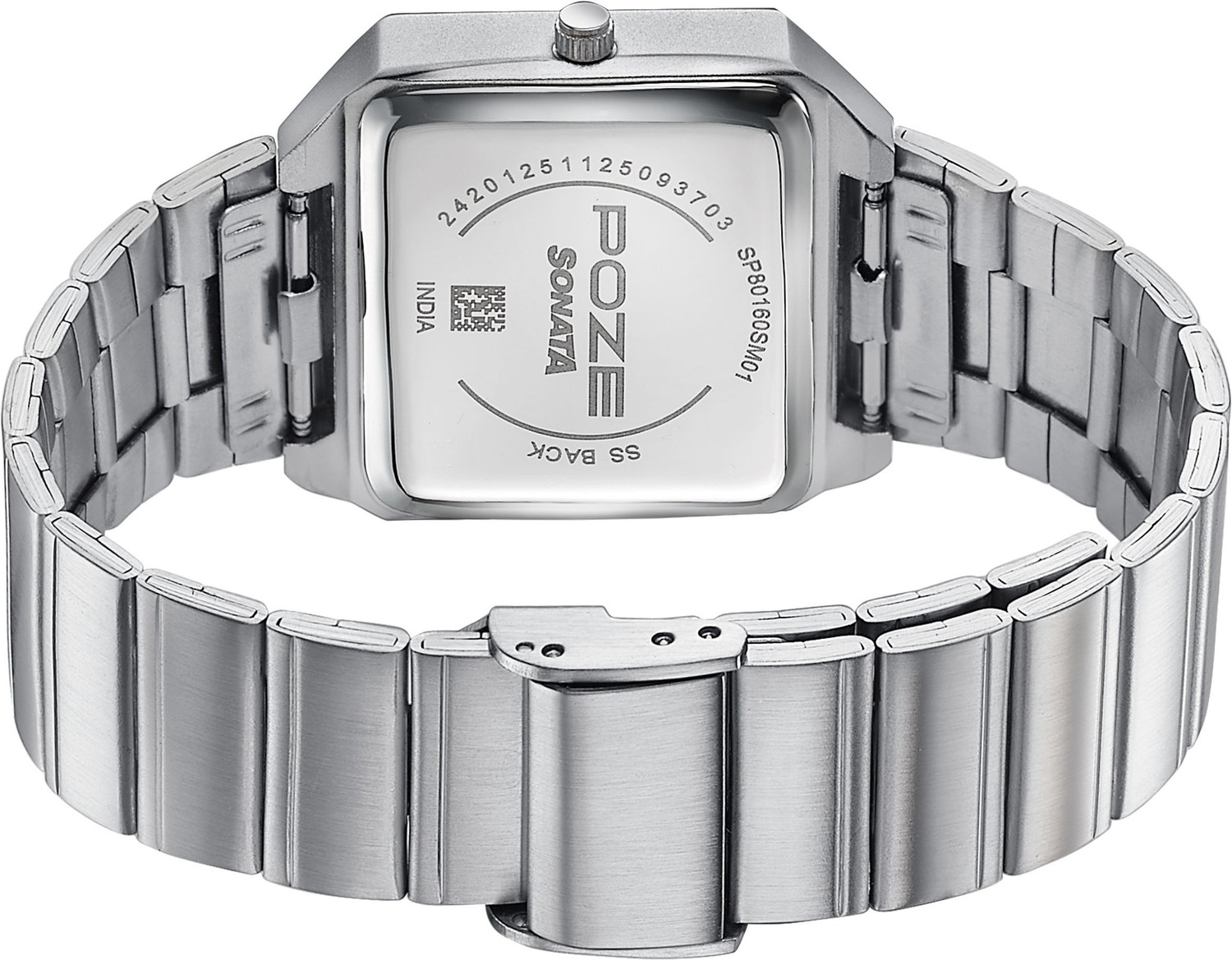 Image of SONATA Poze 8 Sonata Poze 8 Quartz Silver Dial Silver Stainless Steel Strap Analog Watch - For Men & Women