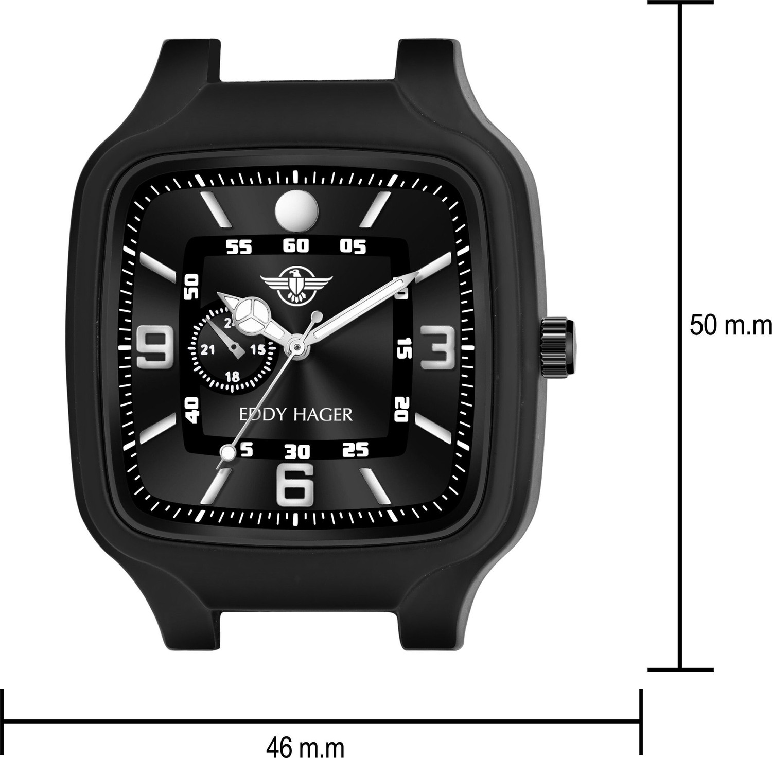 Image of EDDY HAGER EH-290-Black Big Dial Analog Watch - For Men
