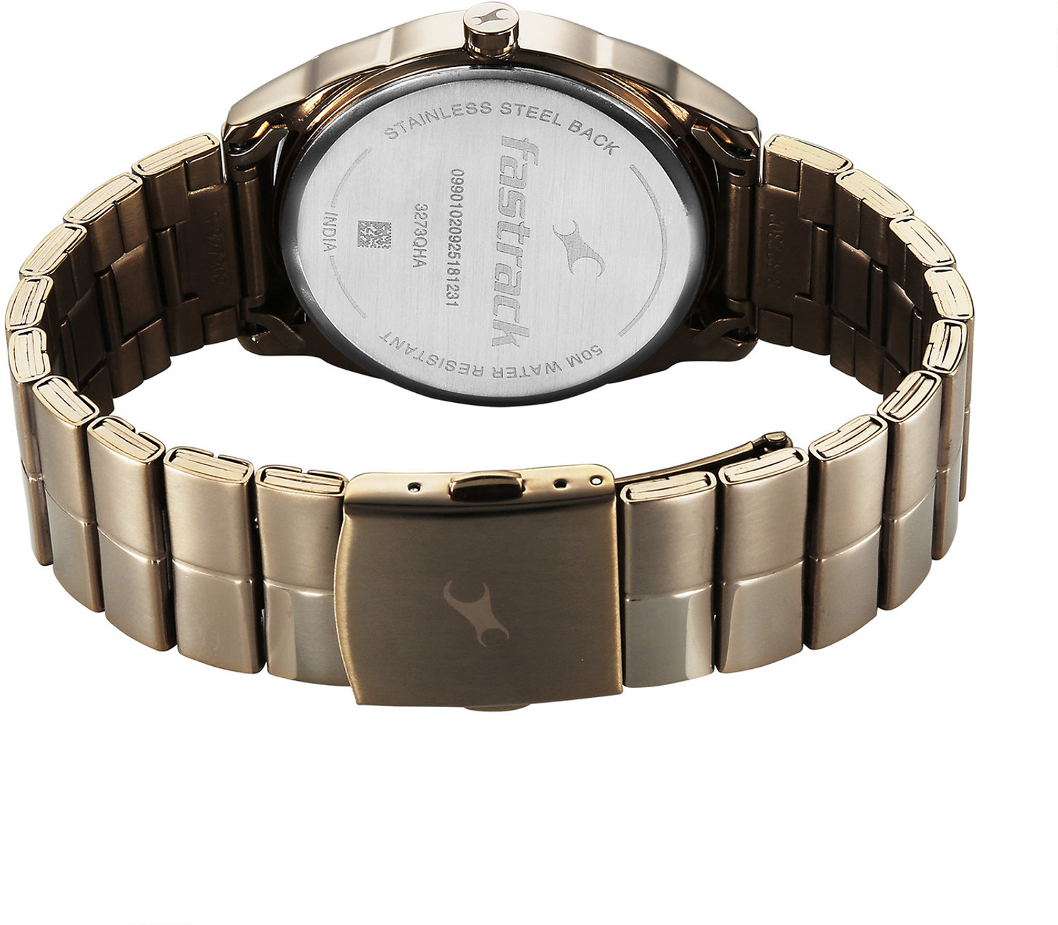 Image of Fastrack Chrome K Fastrack Chrome K Quartz Green Dial Titanium Stainless Steel Strap Analog Watch - For Men