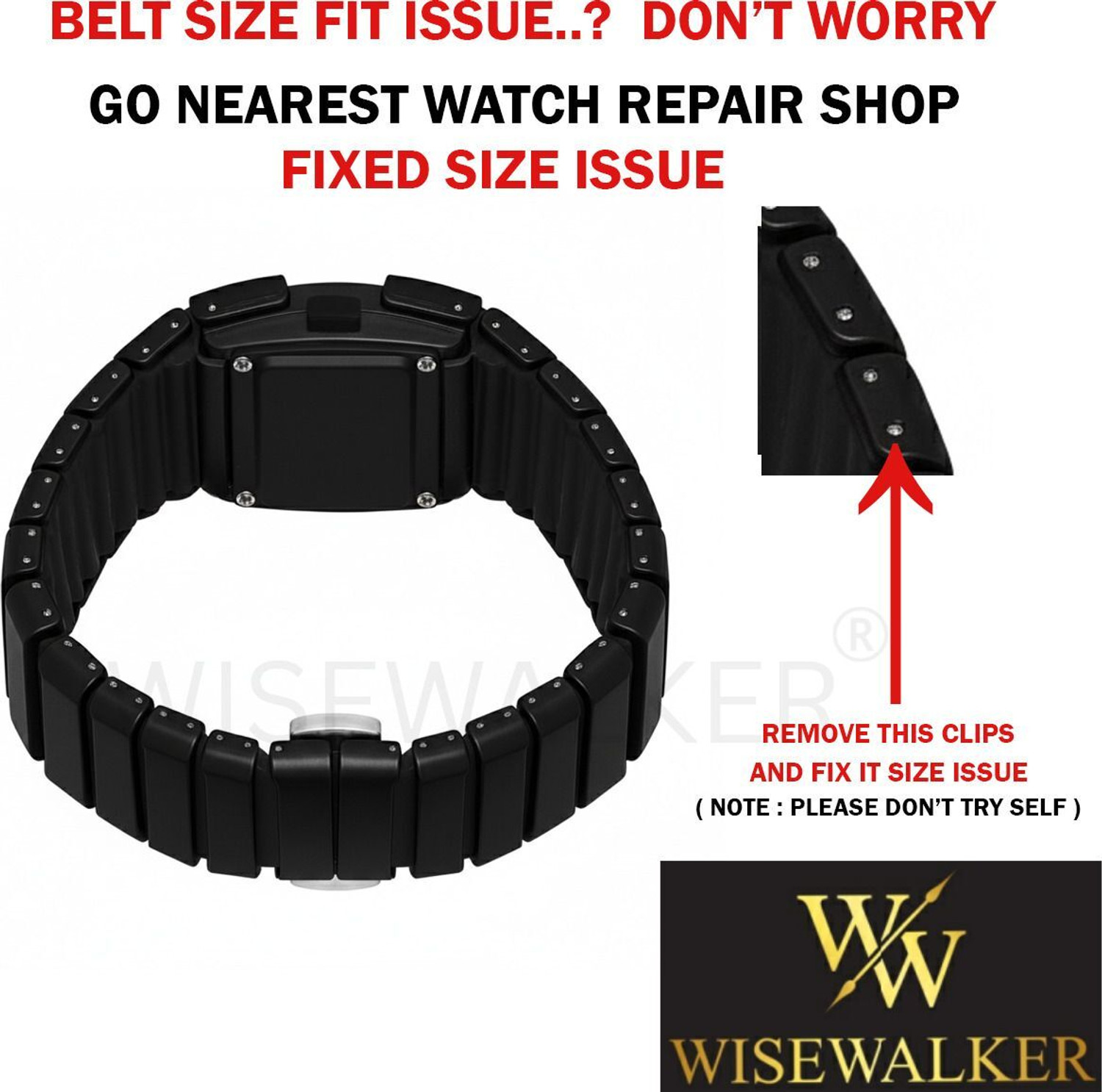 Image of WiseWalker WiseWalker GenZ Luxury Style Digital Green Watch Unique Band with LED Display Digital Watch - For Men & Women