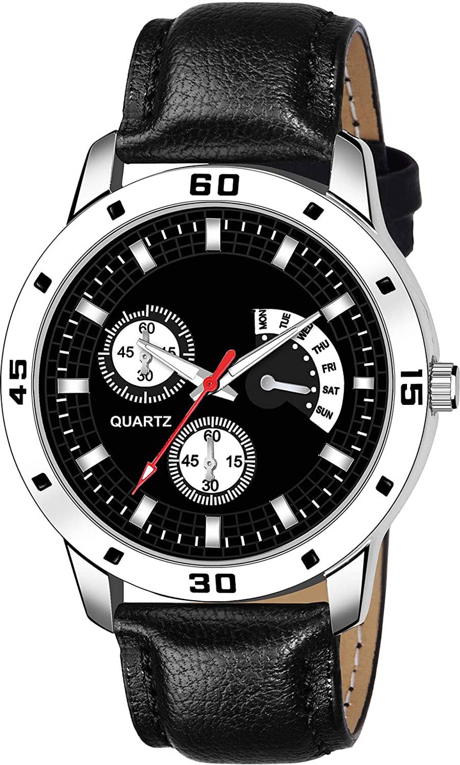 Ariston Analogue Black Aviyo Dial Black Leather Straps Watch For Men Boys Analogue Black Aviyo Dial Black Leather Straps Watch For Men Boys Analog Watch  - For Men