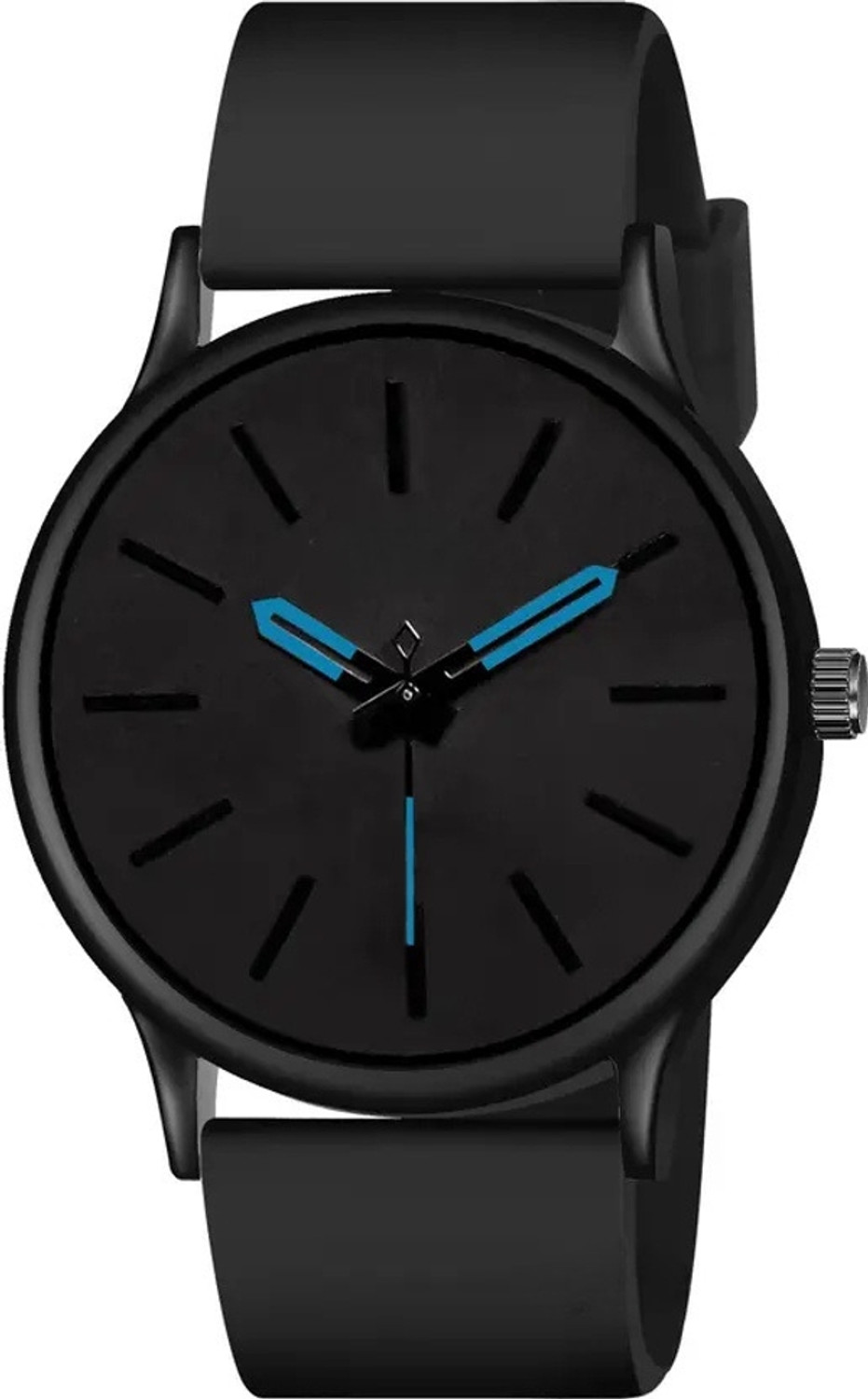 Image of Timorix Modern FullBlack Quartz Full Black Dial Analog Watch for Men With Black Silicone Strap |Stylish Quartz | Analog Watch - For Men