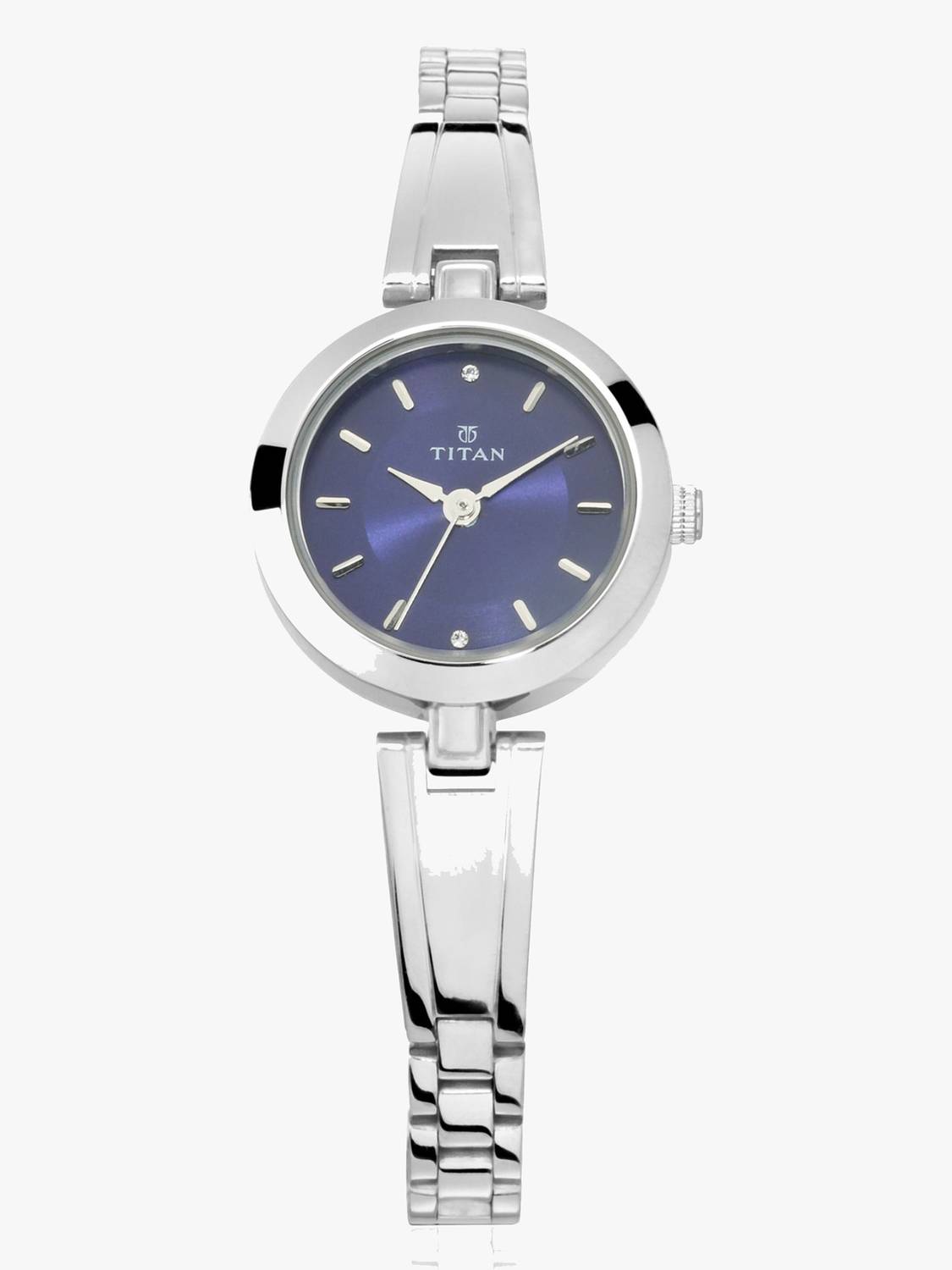 Titan Karishma Blue Dial Silver Stainless Steel Watch - Women - Image 4