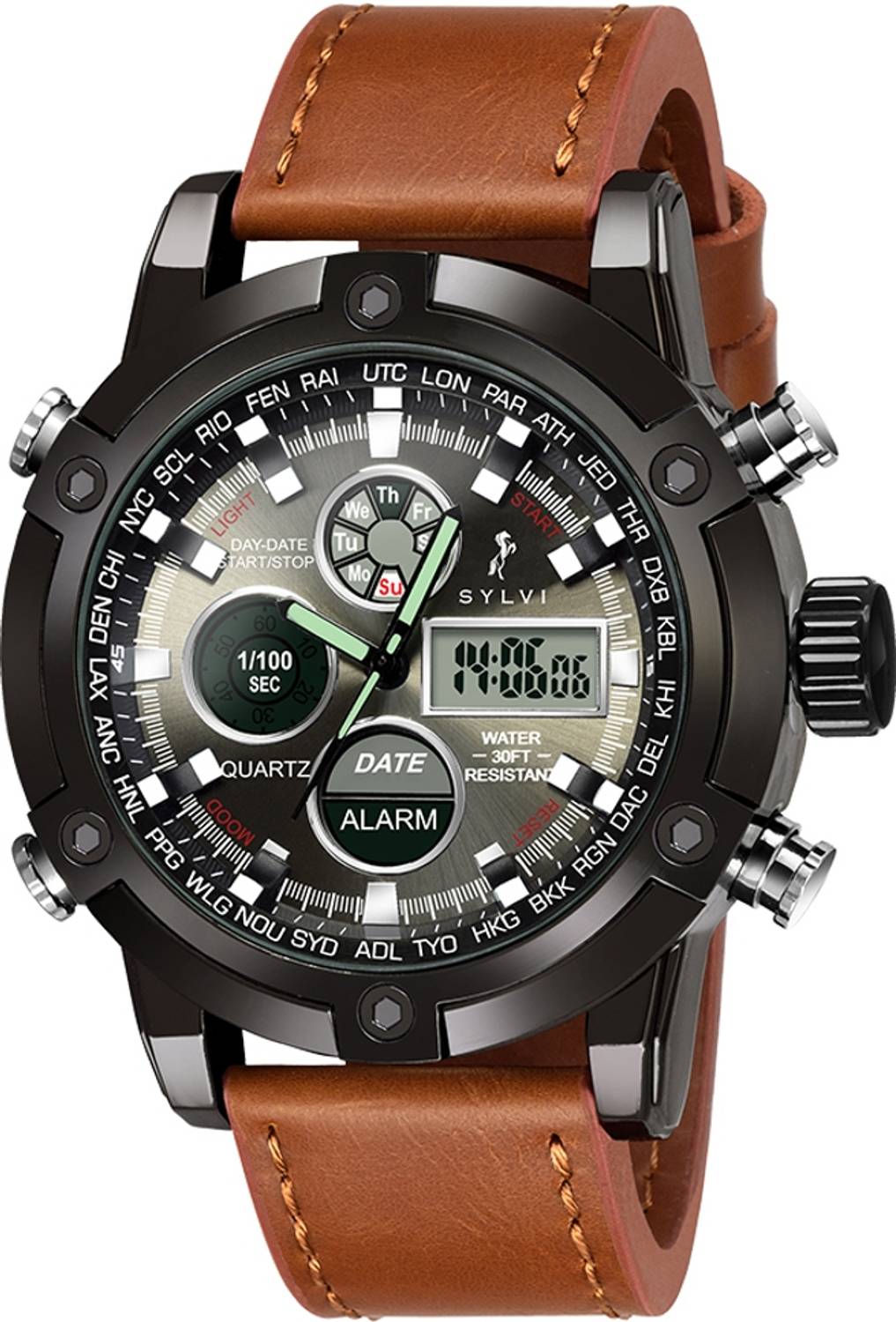 Sylvi 3022 SY-3022 Analog-Digital Watch – For Men
