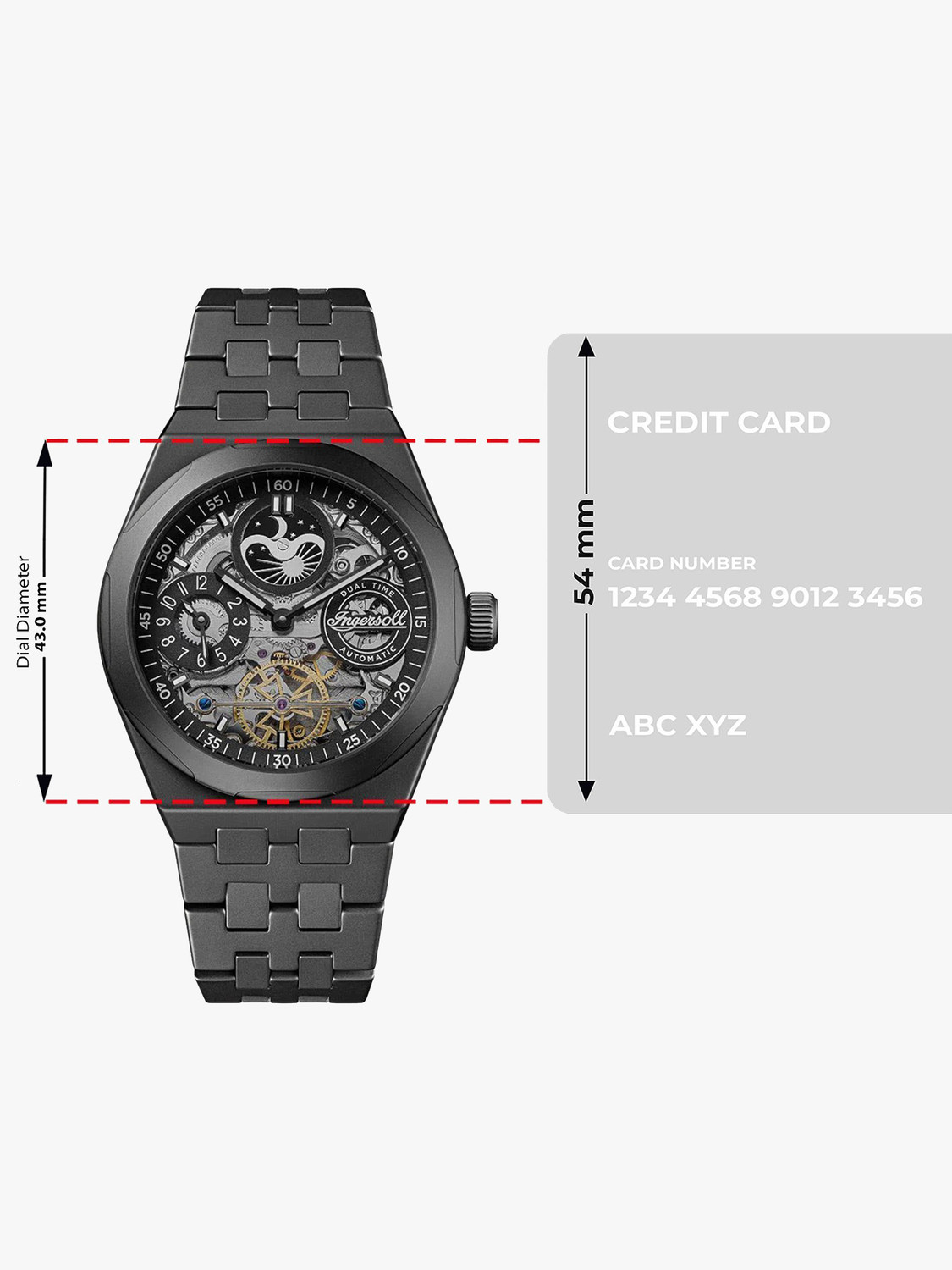 Image of Ingersoll I15102 Automatic Ceramic Black Dial With Lifetime Warranty Analog Watch - For Men