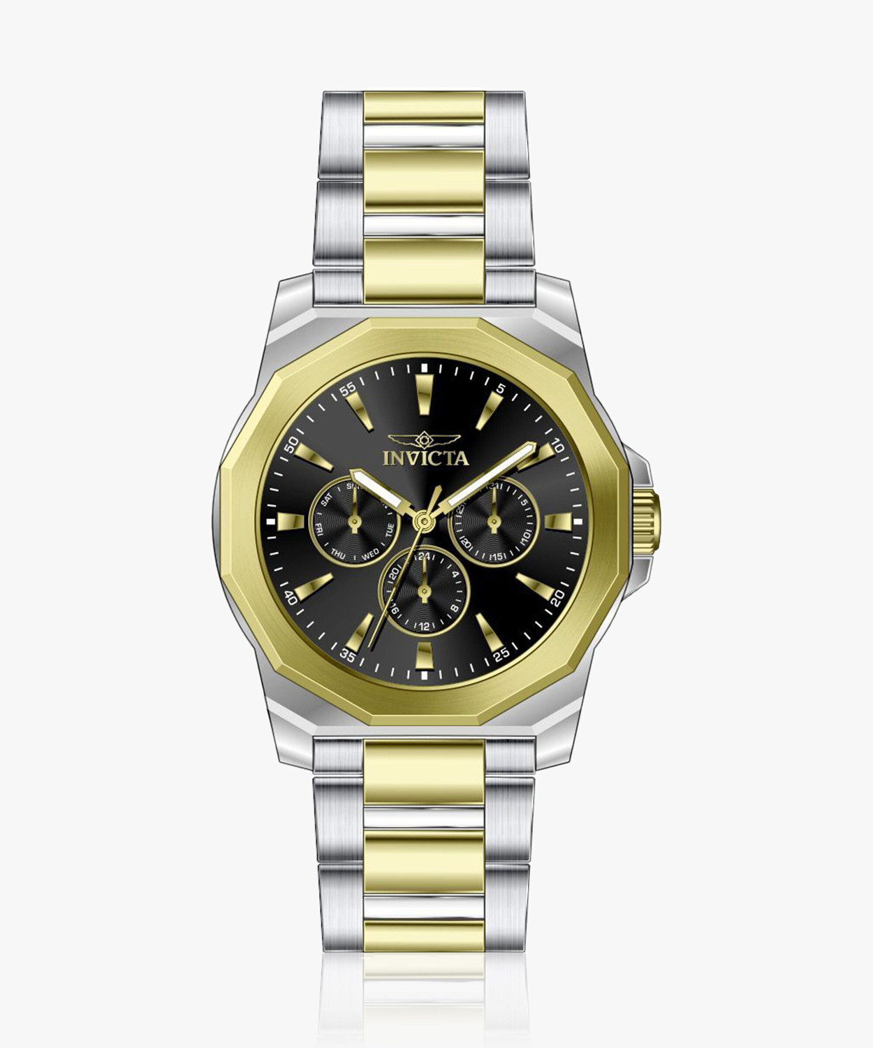 Image of INVICTA 46845 Speedway Quartz Black Dial Analog Watch - For Men