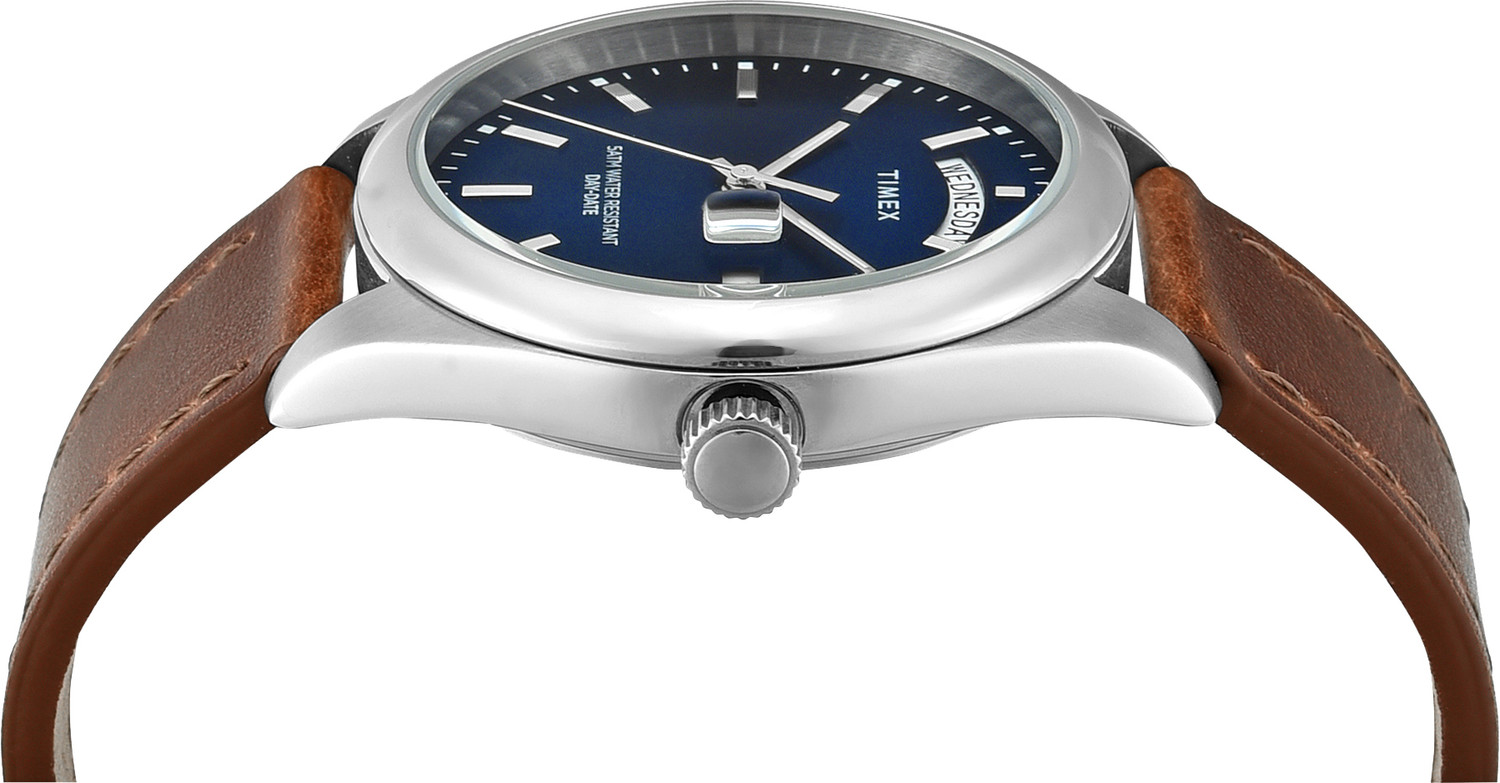 Image of TIMEX TWEG27105 Legacy Round 41mm Blue Dial Analog Watch - For Men