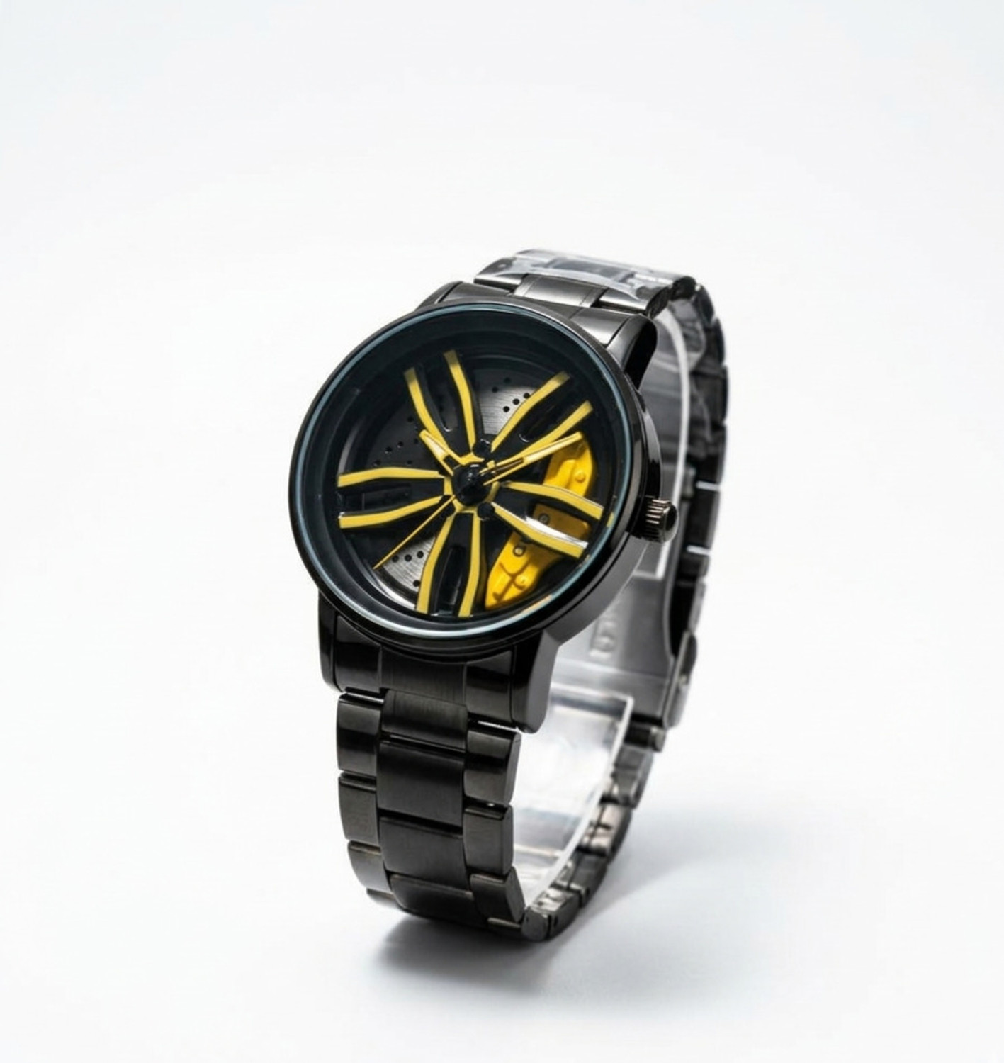 Image of flixat W3X4911 Car wheel | Spinning | Roatating | Gyro | Red Analog Watch Analog Watch - For Men