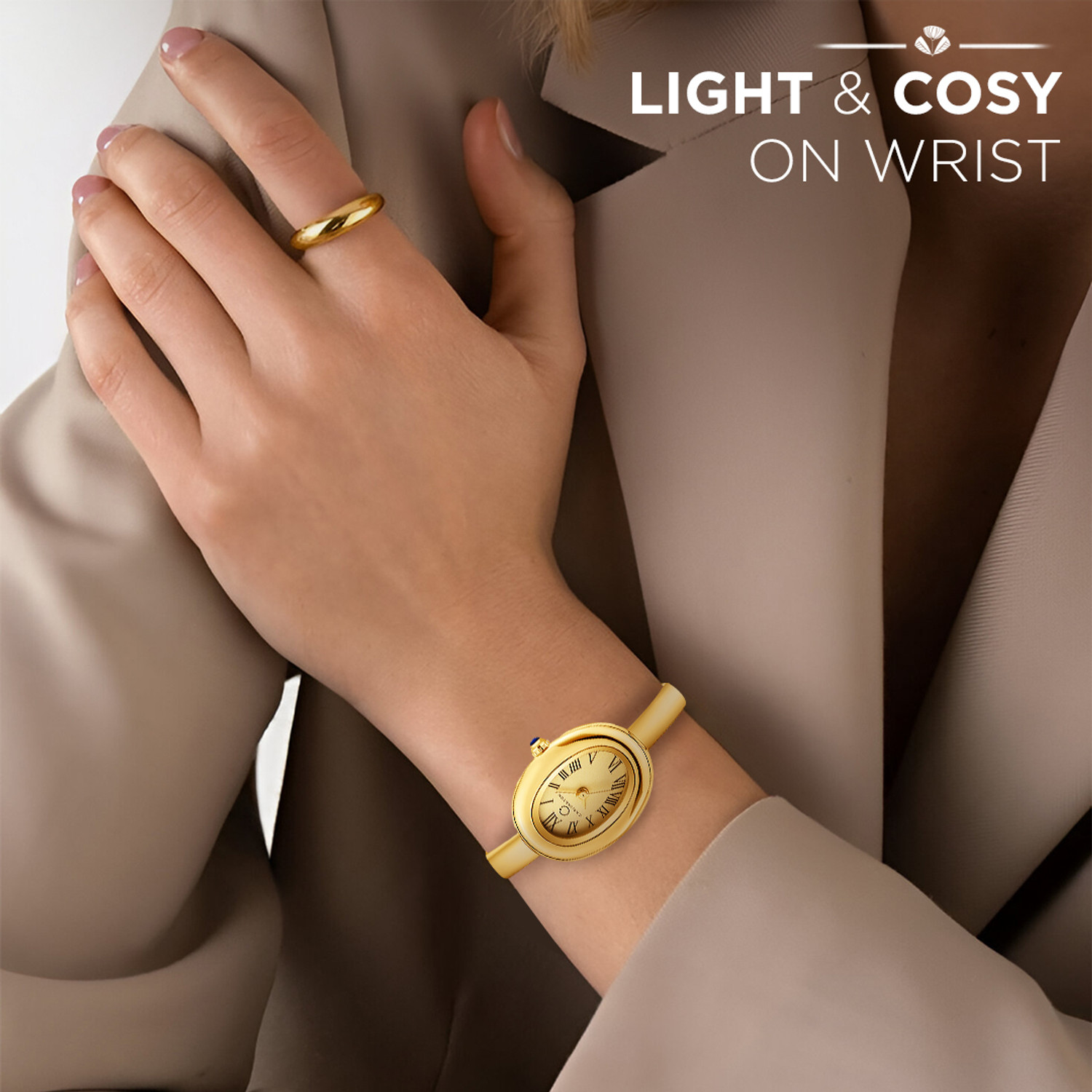 Image of Carlington CT 122 Golden Carlington Diva Series Premium Ladies Wrist Watches Analog Watch - For Women