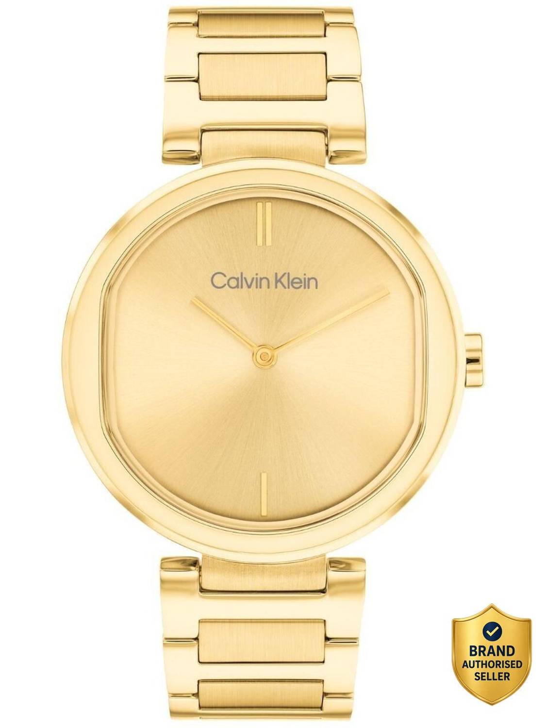 Calvin Klein Sensation Sensation Qtz Light Champagne Round Dial 's / Analog Watch - For Women