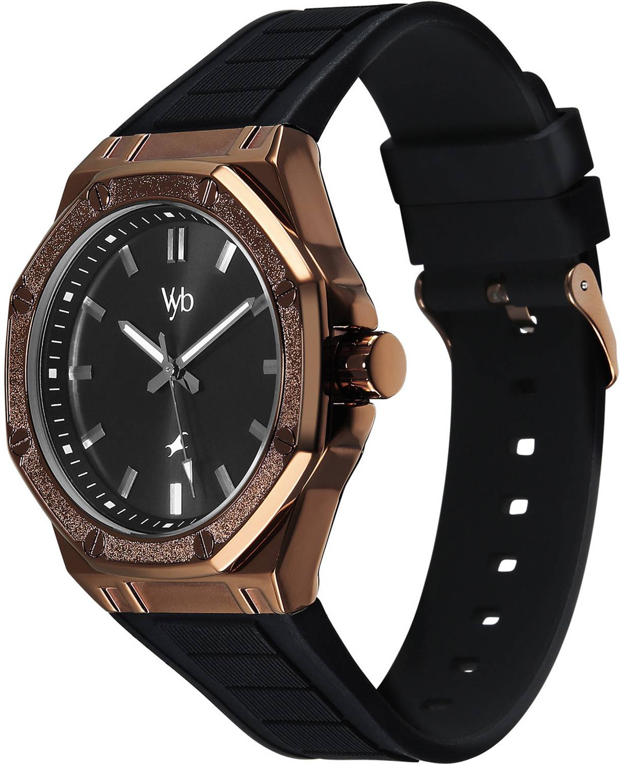 Fastrack Vyb Rebel Black Silicone Strap Analog Watch - Image 2