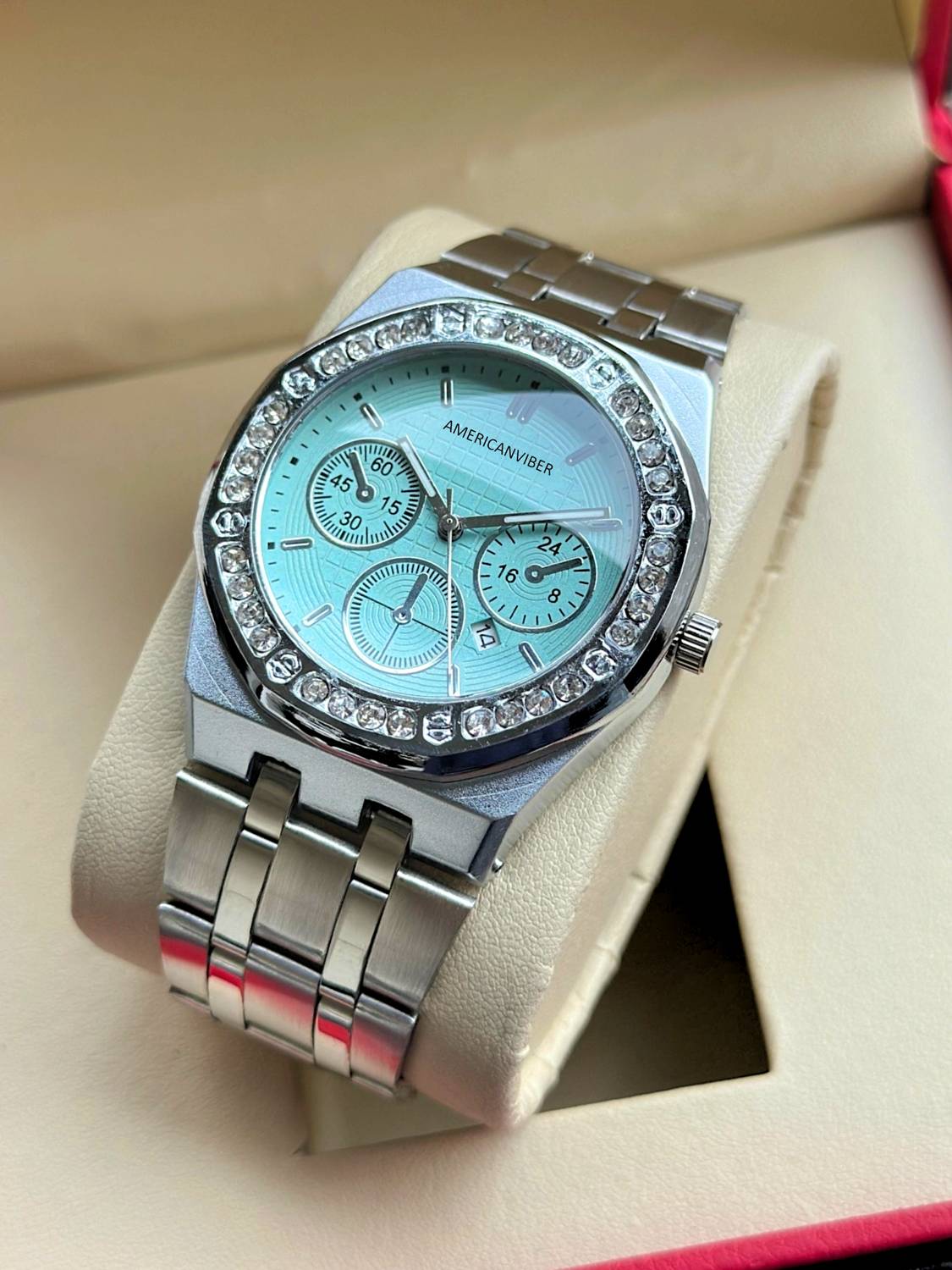 Americanviber AVM0038 Diamond Studded Men's Watch - Image 2