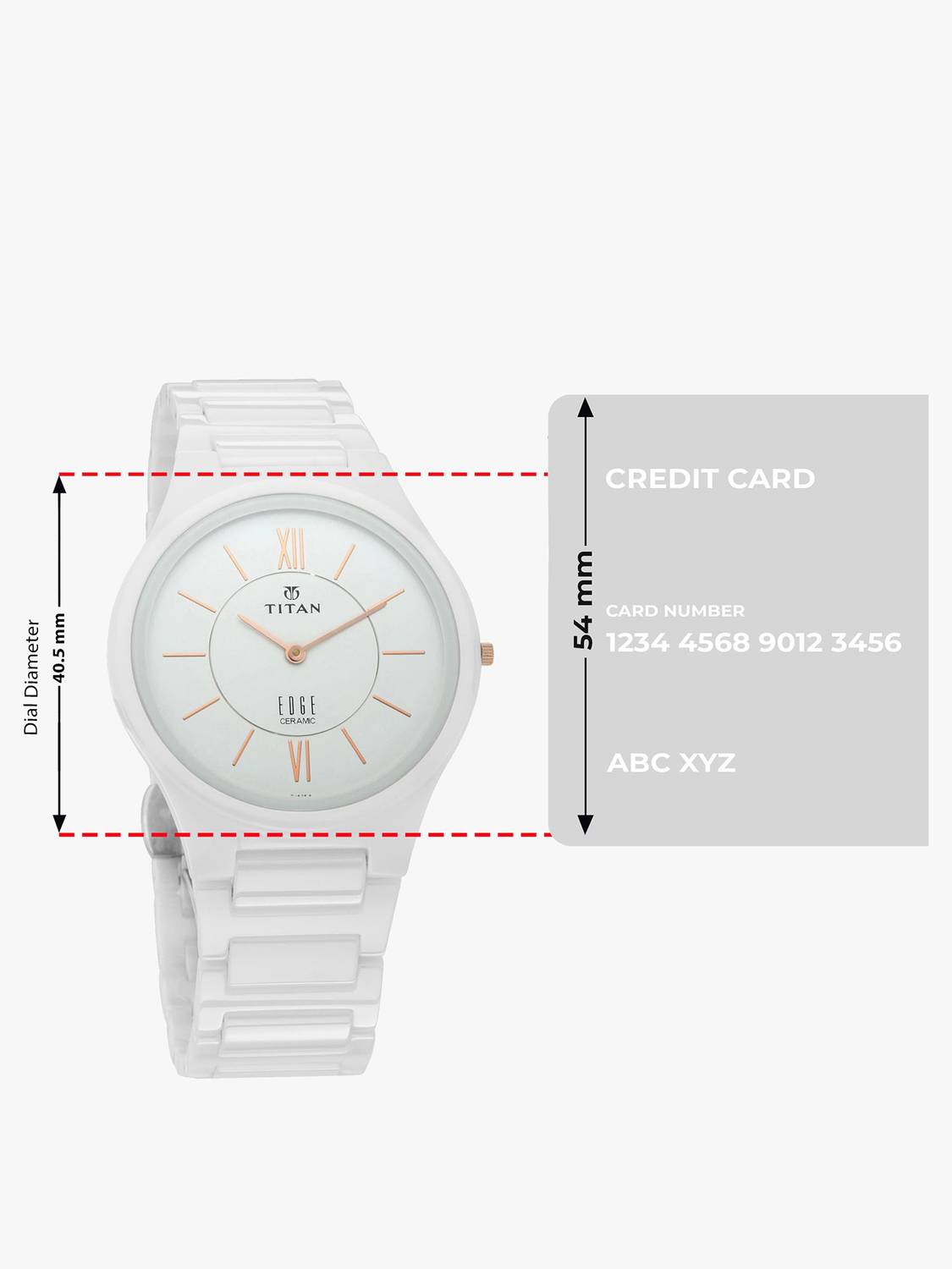 Titan Edge Ceramic White Dial Ceramic Strap Watch for Men - Image 2