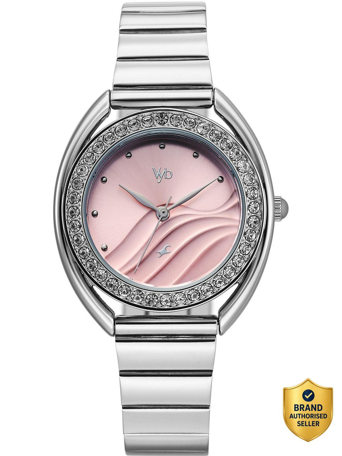 Image of Fastrack Vyb Eclipse Minimalist Quartz Dial Rose Gold Alloy Strap Analog Watch - For Women