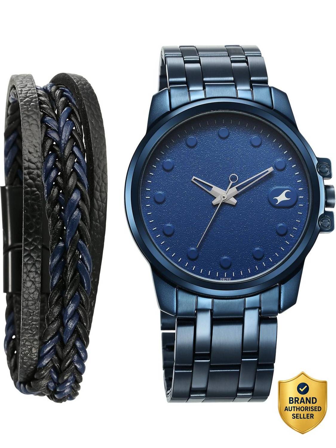 Fastrack Pulse Blue Dial Blue Stainless Steel Watch - Men - Image 1
