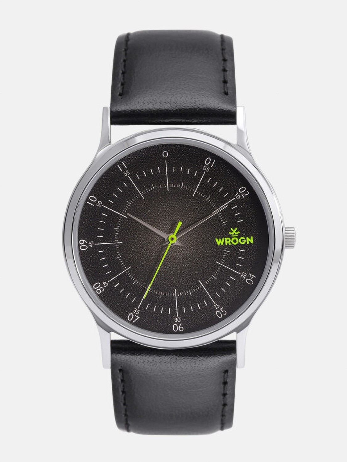 Image of WROGN Men Analog White Dial Tan Leather Strap Quartz Watch Analog Watch - For Men