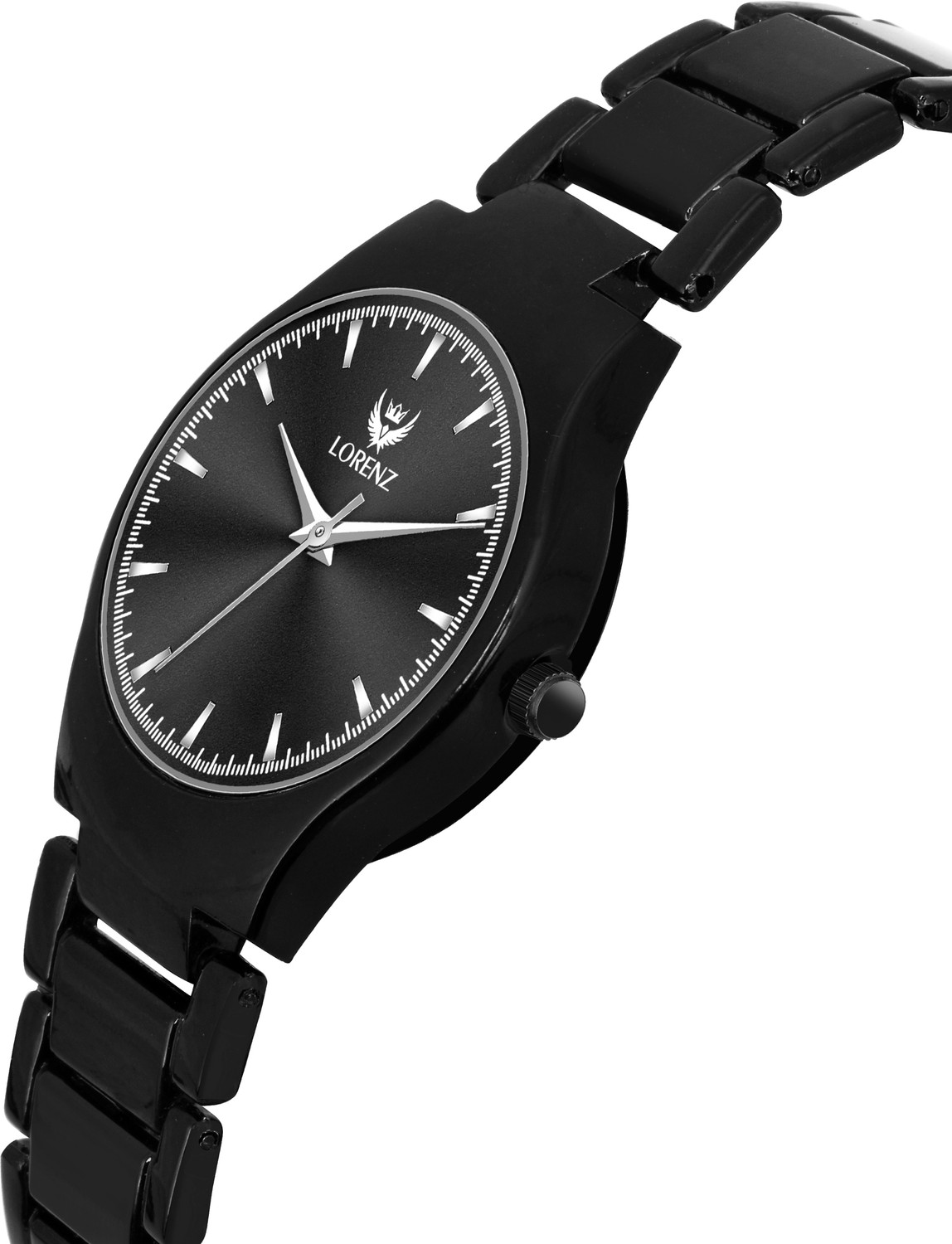 Image of LORENZ AS-133A Lorenz Classic Black Analogue Watch for Women with Metallic Chain | AS-133A Analog Watch - For Women