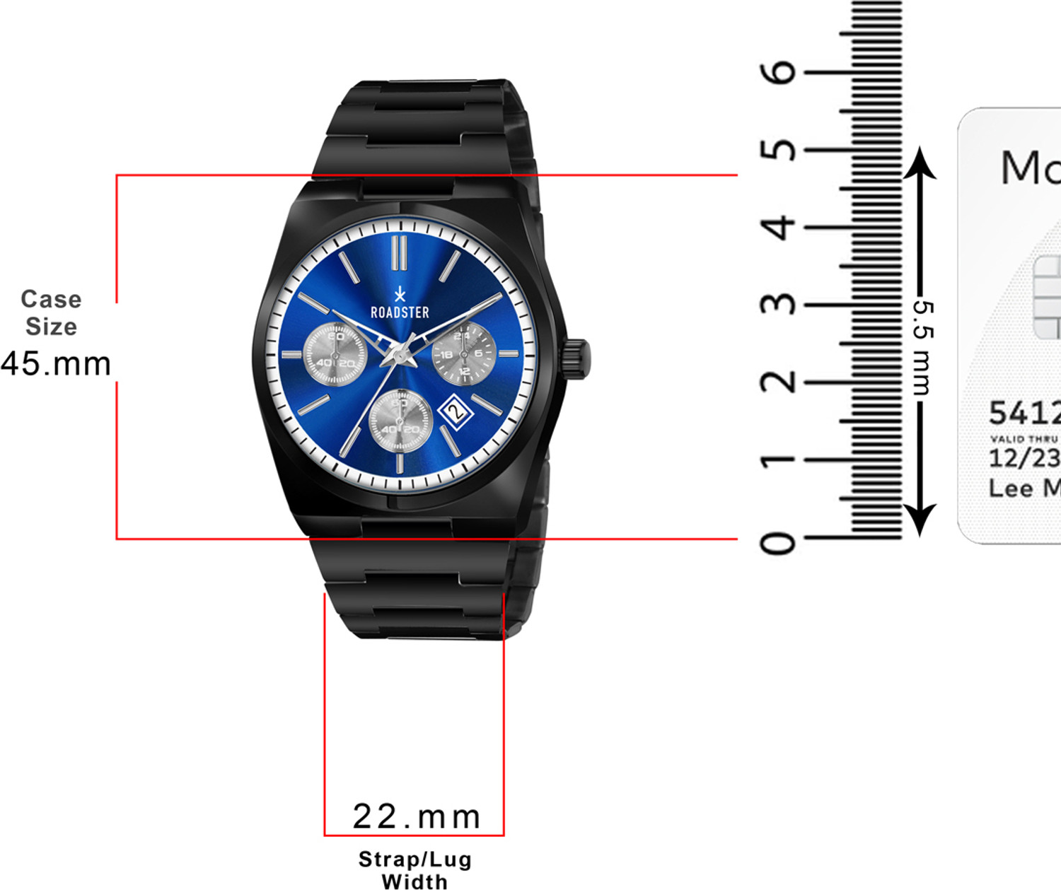 Image of Roadster RDSTR-9502 Roadster Original Black Plated Scratch Resistant Chrono Date Watch For MensBoys Analog Watch - For Men