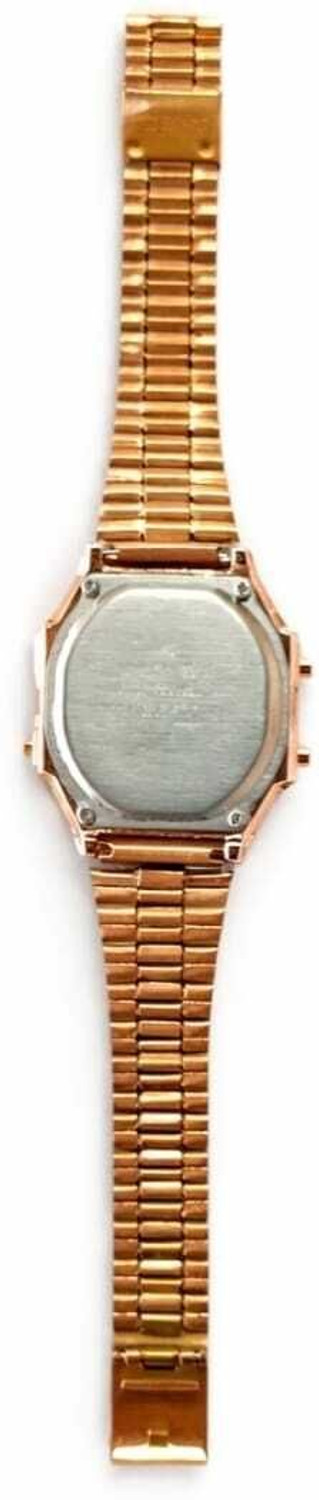 Image of brothers enterprise Rose Gold Digital Watch with Metal Strap | Alarm Chrono & LED Light Premium Digital Watch - For Women
