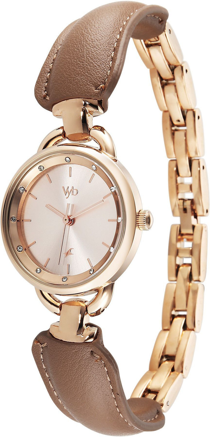 Image of Fastrack Vyb Muse Manifester Quartz Silver Dial Steel Stainless Steel Strap Analog Watch - For Women