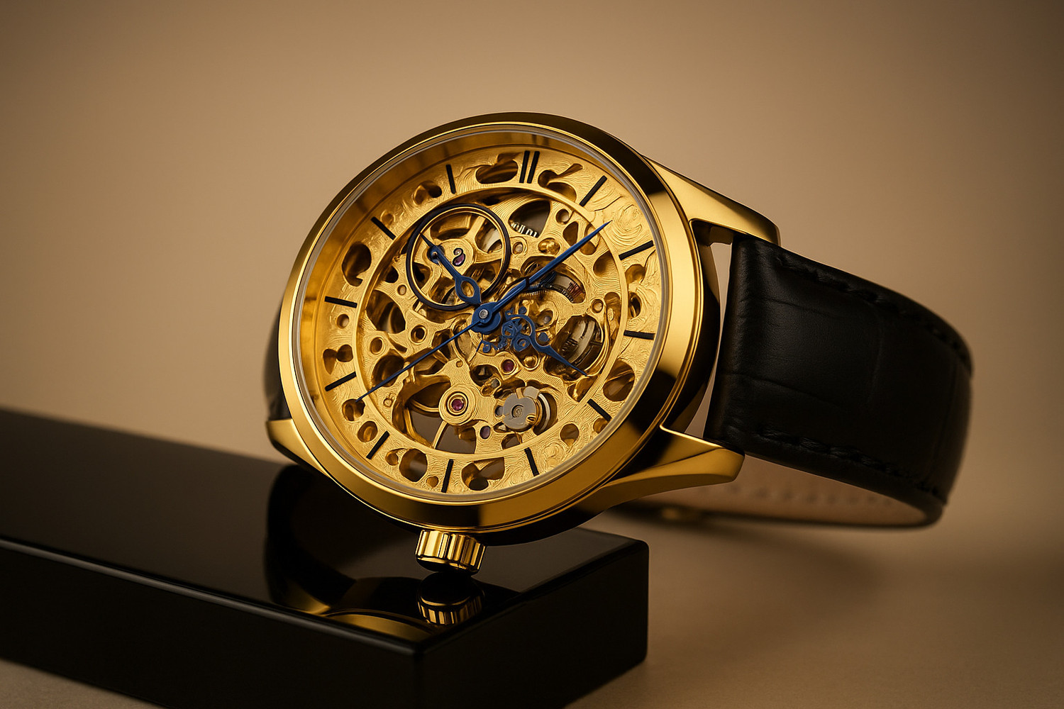 Image of Giftzy Men's Automatic Movement Watch with Skeleton Dial and Luxury Finish Analog Watch Men's Automatic Movement Watch with Skeleton Dial and Luxury Finish Analog Watch - For Men & Women