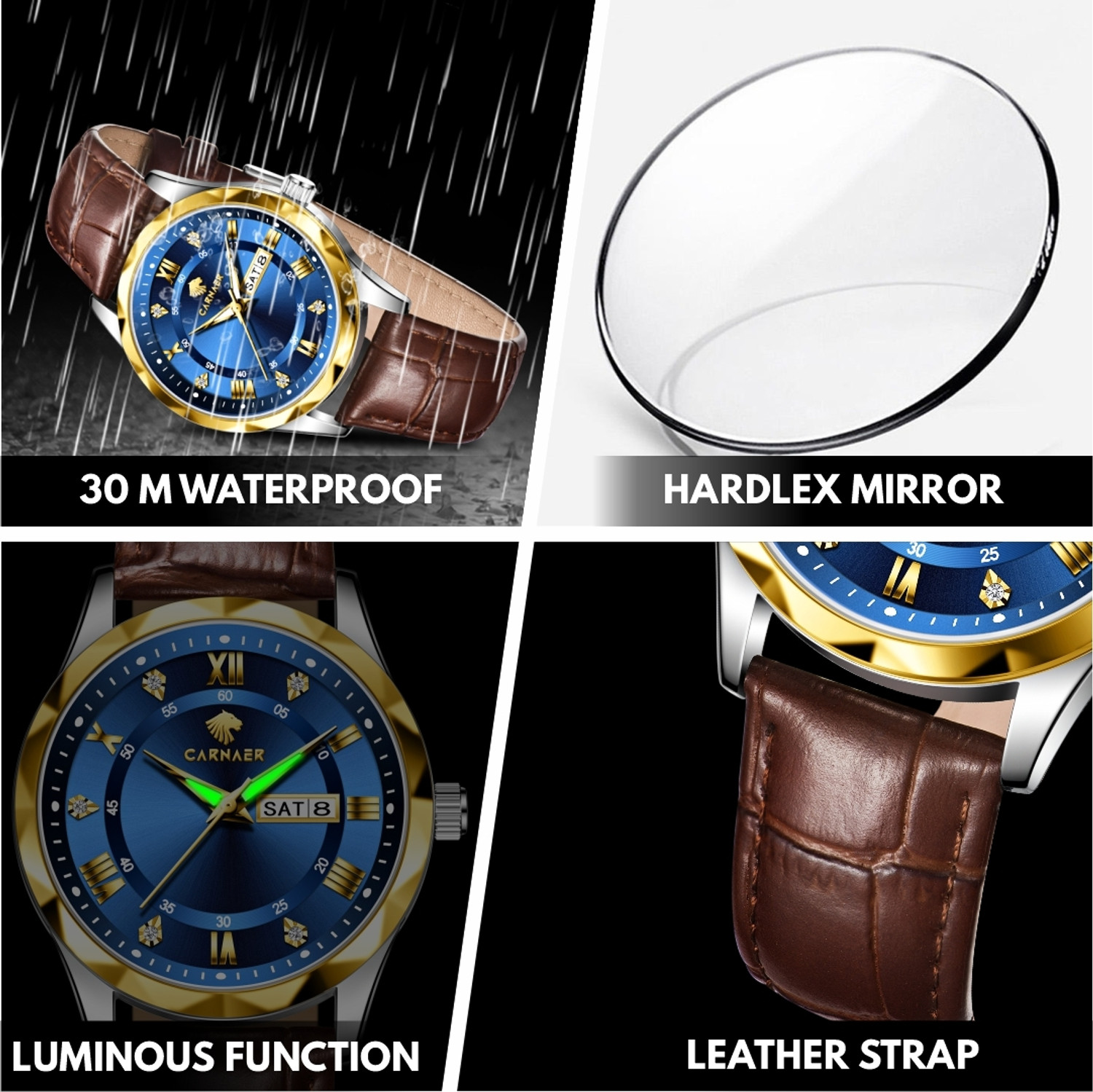 Image of Carnaer Wrist Watch for men , boys, gents Imperium Analog Watch - For Men
