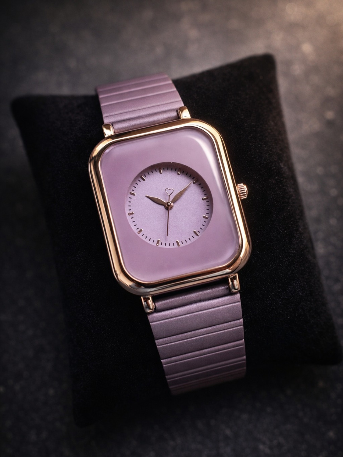 Image of bhagvo 043 Women's PURPLE Square Dial Analog Watch | Rose Gold Case Analog Watch - For Women
