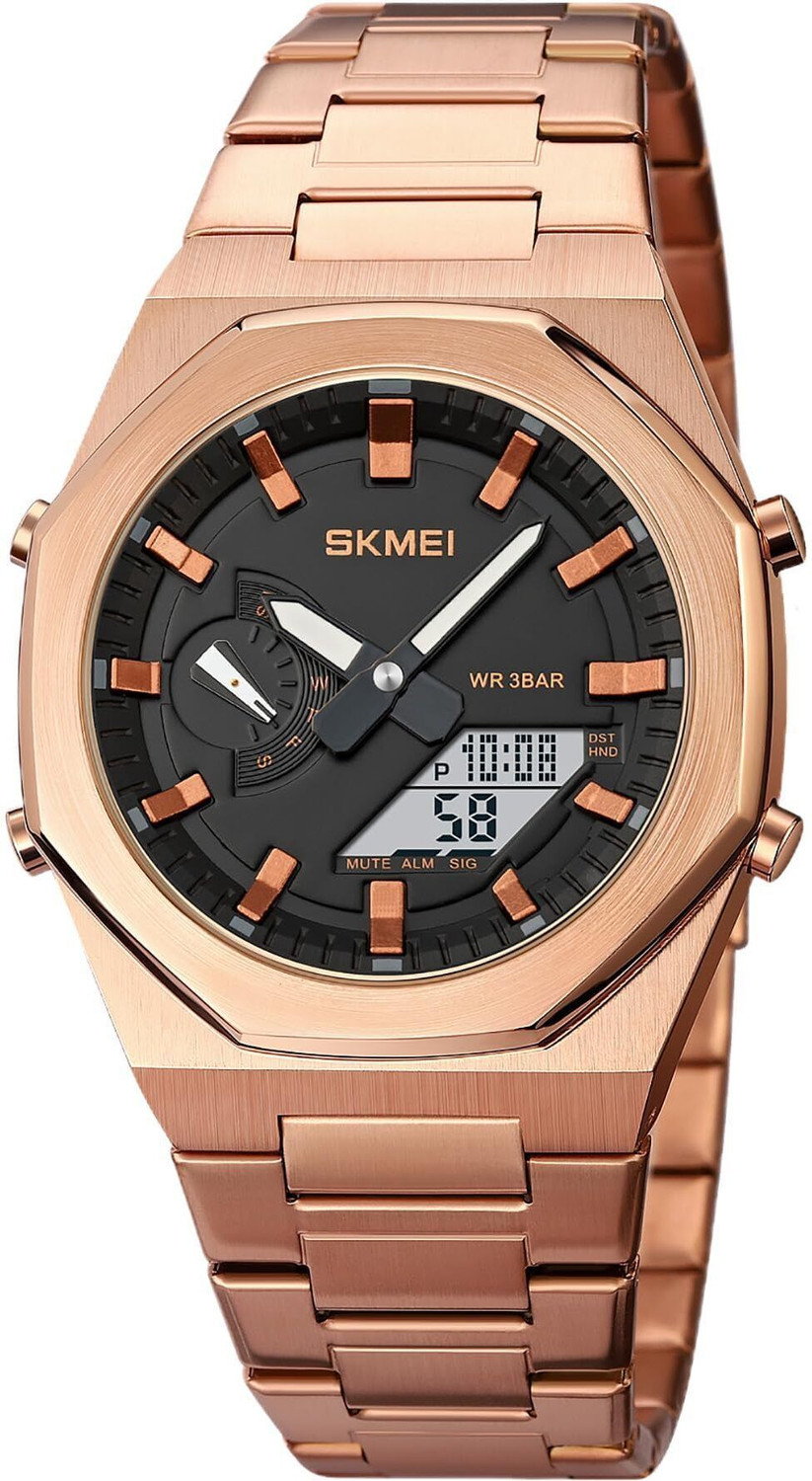 SKMEI 1816_Rose Gold White Skmei Analog-Digital Watch  - For Men