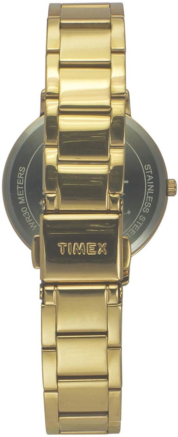 Image of TIMEX TWEL18700 Trendline Round 35mm Green Dial Analog Watch - For Women