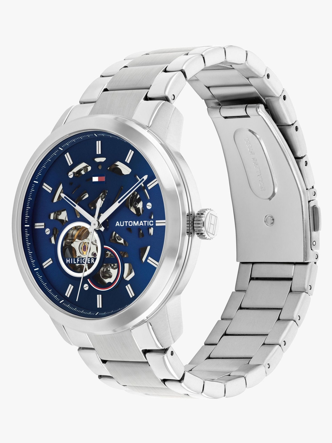 Image of TOMMY HILFIGER AW 24 Fall Winter Colletion With Silver Dial Analog Watch - For Men