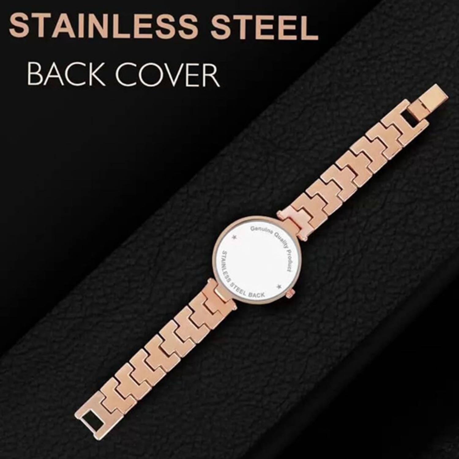 Rose Gold Watch Set of 2 with Heart Bracelet Pack of 2 - Image 3