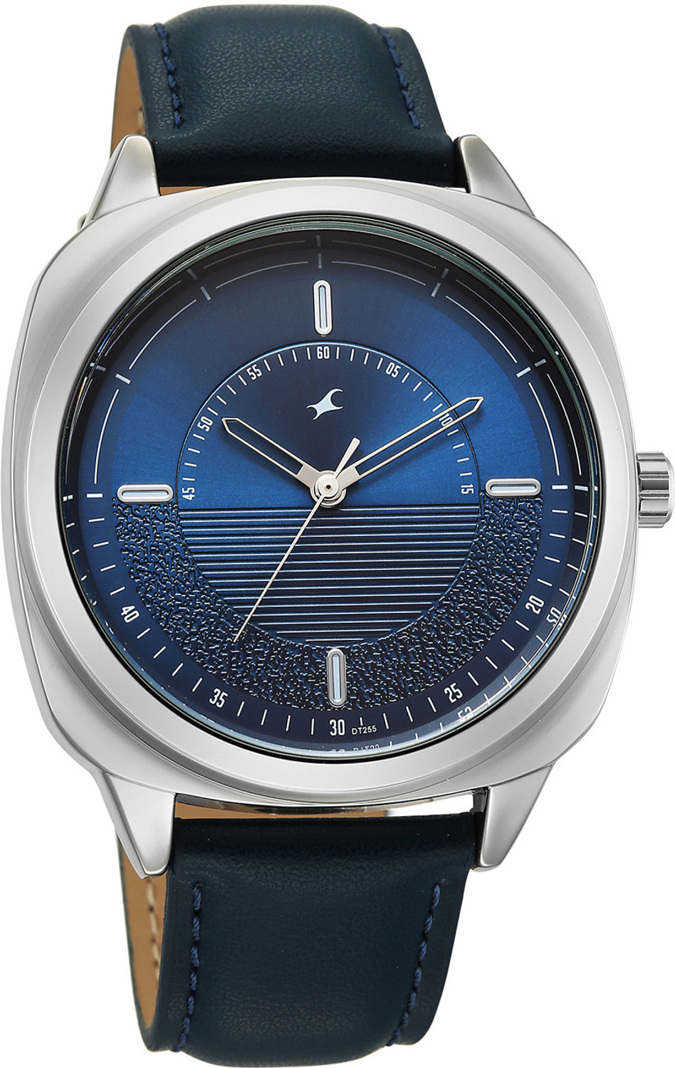 Image of Fastrack Stunners X Fastrack Stunners X Quartz Dark Blue Dial Blue Leather Strap Analog Watch - For Men