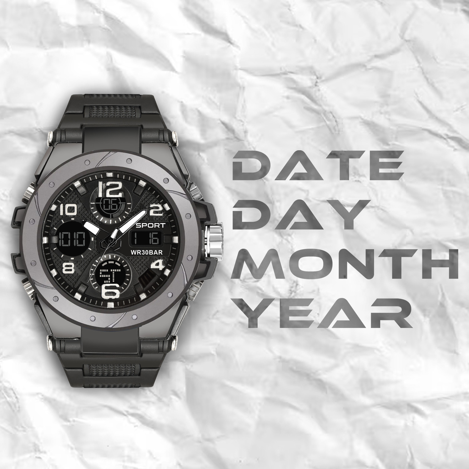 Image of PROVOGUE PRVG-7017 Calendar|Stop Watch|Trending|Shock Chronograph Resistant Luminous Digital Watch Analog-Digital Watch - For Men