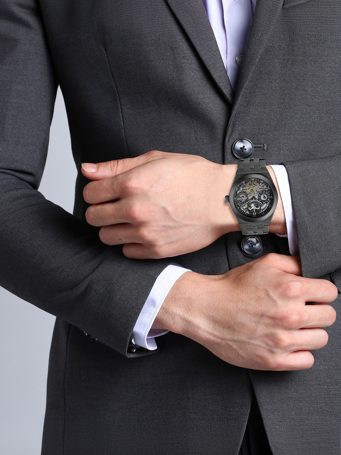 Image of Ingersoll I15102 Automatic Ceramic Black Dial With Lifetime Warranty Analog Watch - For Men