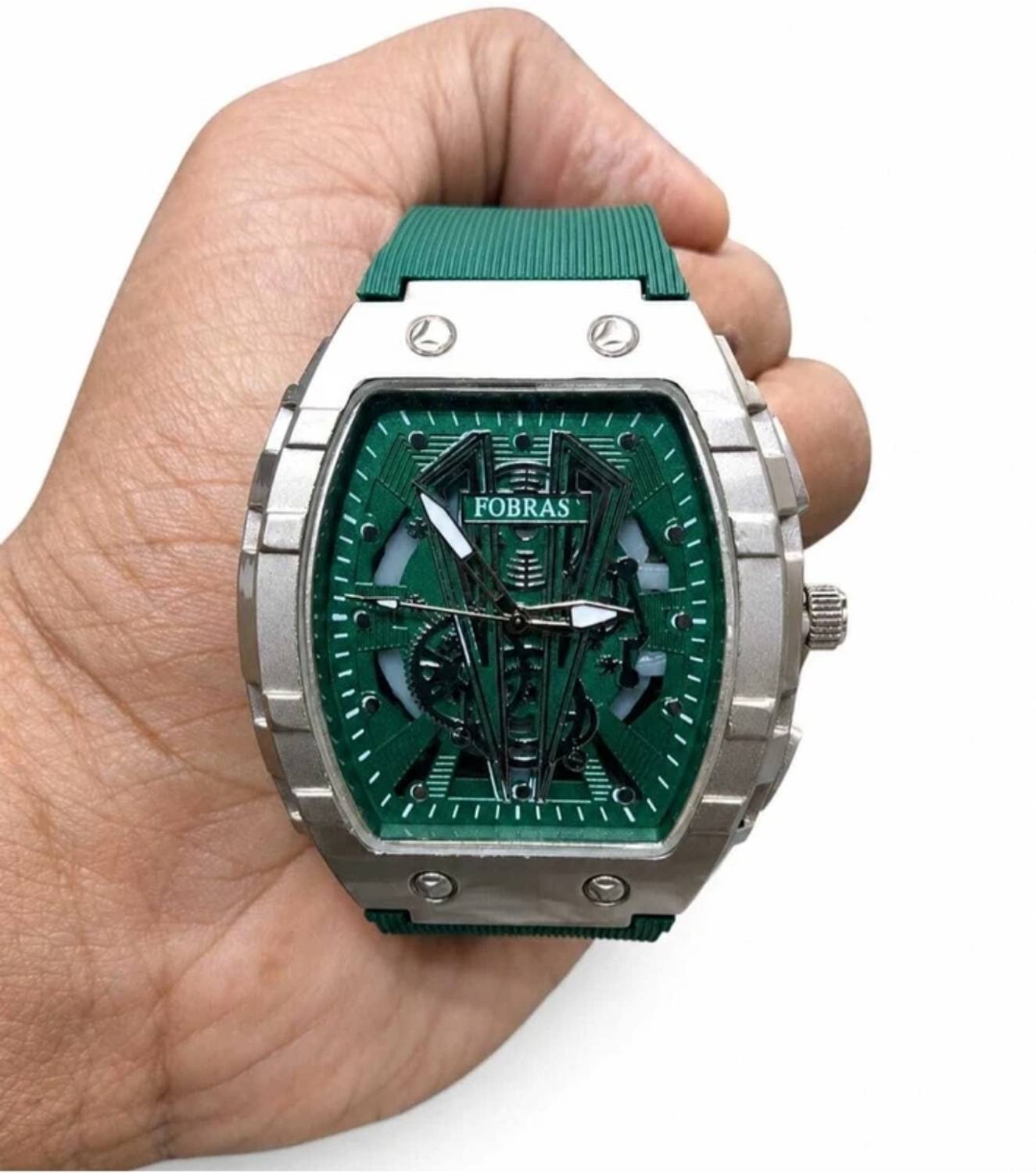 fobras Analog Watch - For Men, Green - Image 2