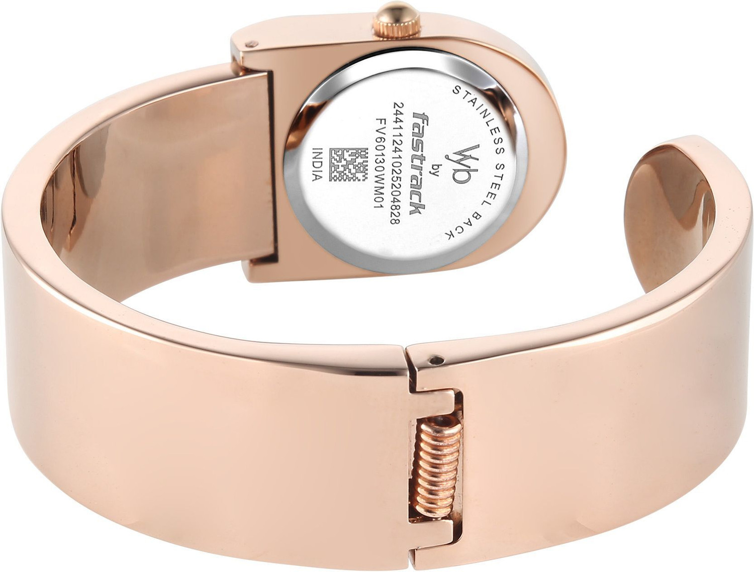 Image of Fastrack Vyb Striker Fastrack Vyb Striker Quartz Rose Gold Dial Rose Gold Strap Analog Watch - For Women
