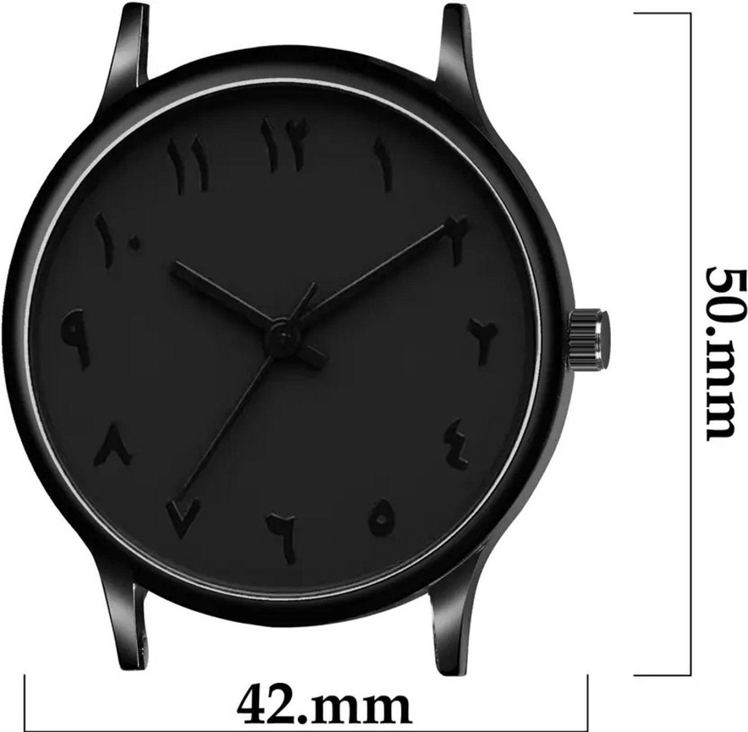 Image of GRIHAM Men's Slim Case Unique Arabian Numerals Black Dial Watch Men's Slim Case Unique Arabian Numerals Black Dial Watch Analog Watch - For Men