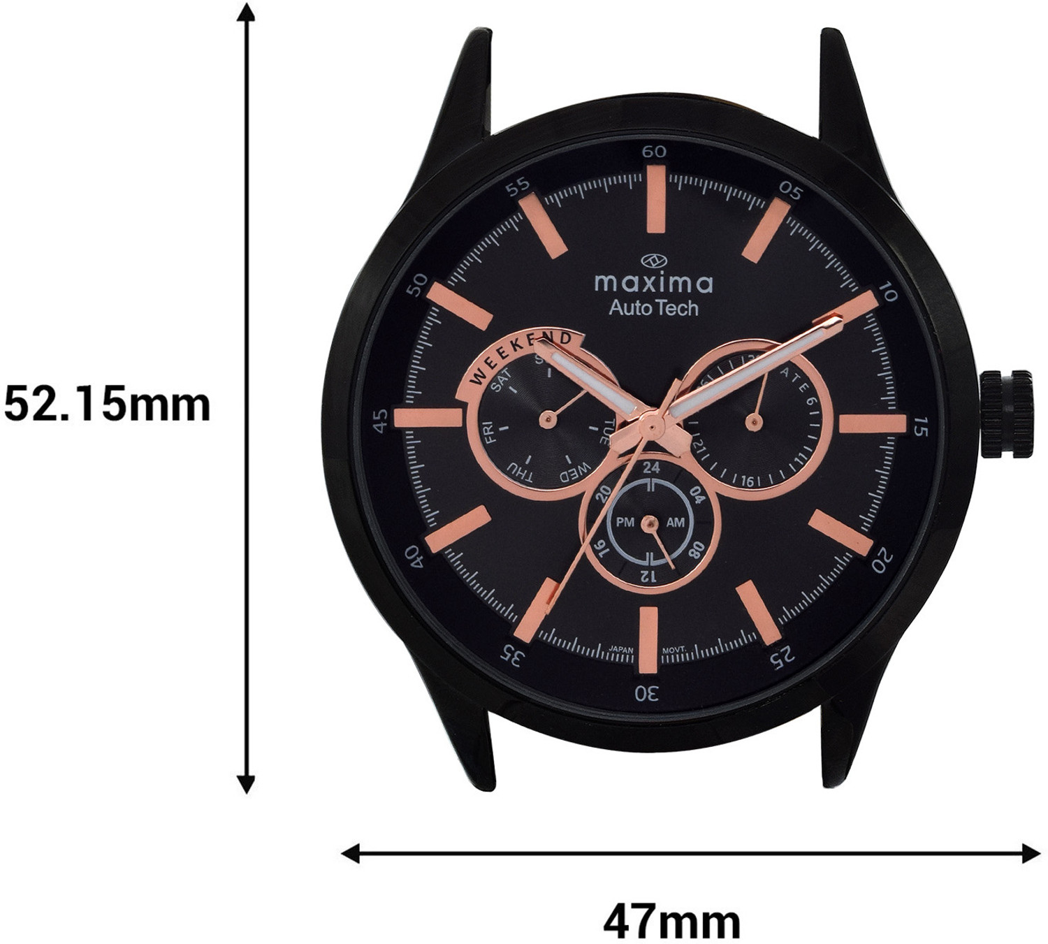 Image of MAXIMA Auto Tech Collection Auto Tech Collection Multifunction Black Dial Analog Watch - For Men