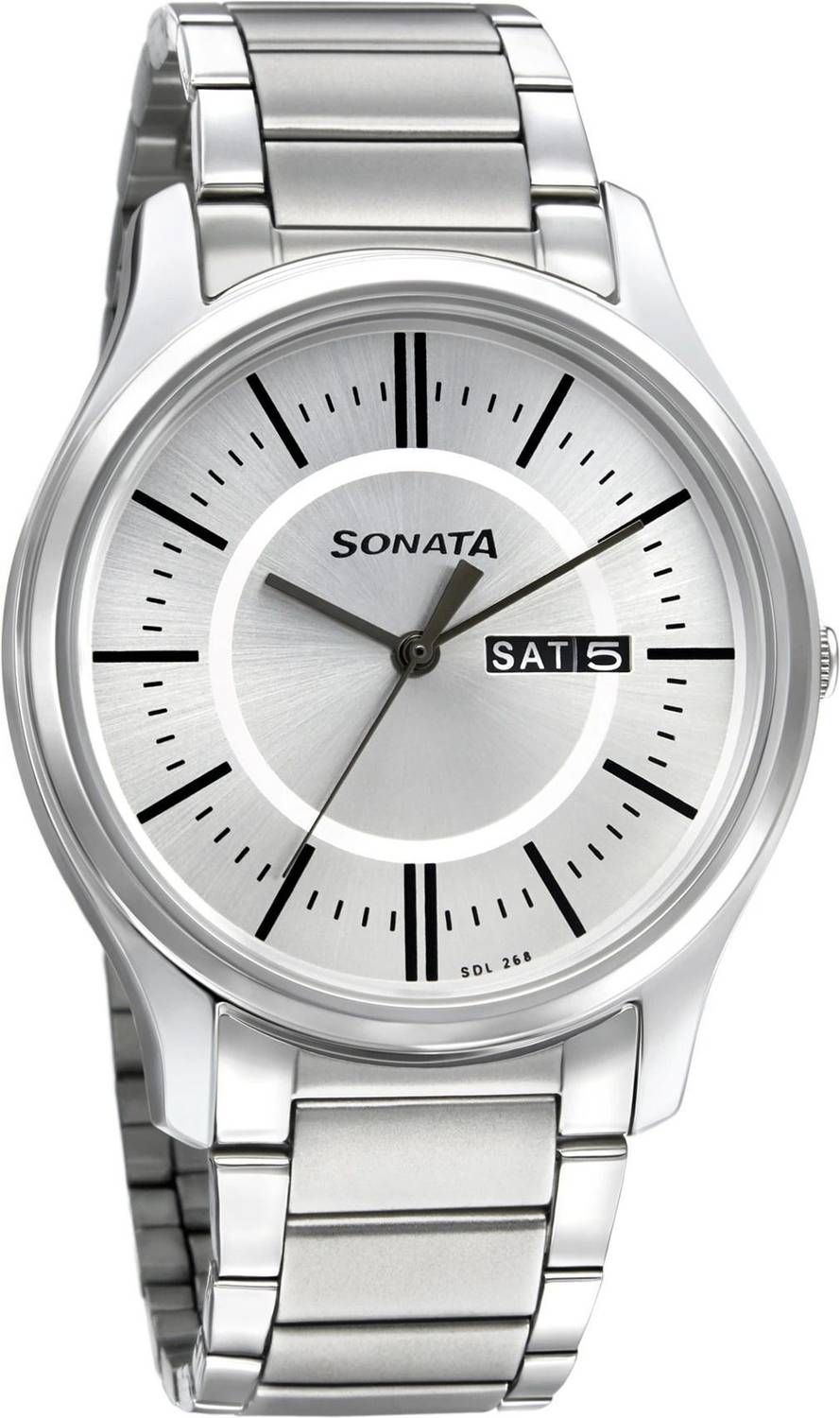 Sonata ESSentials Silver Dial Silver SS Strap Analog Watch - Image 2