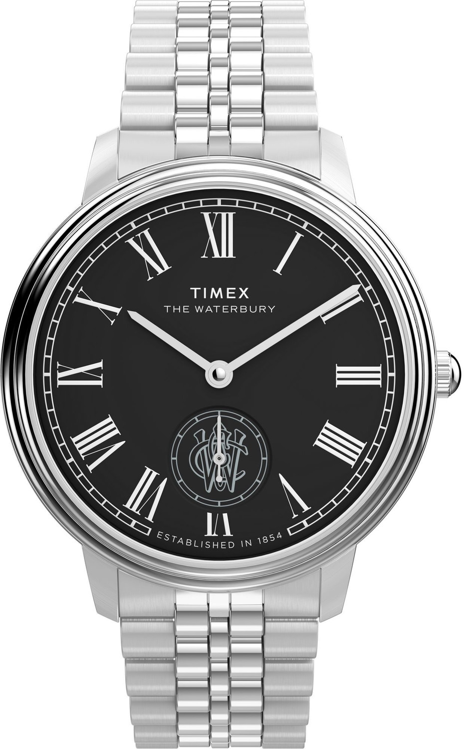 Image of TIMEX TW2Y23300IK Waterburry Round 39mm Black Dial Analog Watch - For Men