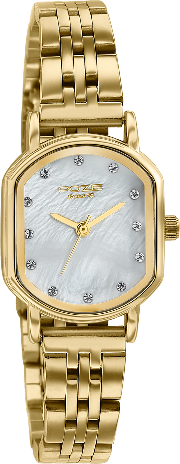 Image of SONATA Poze 8 Sonata Poze 8 Quartz MOP-White Dial IPG Stainless Steel Strap Analog Watch - For Women