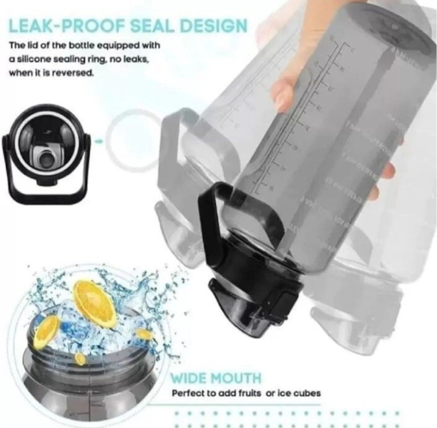 Image of NatureBliss transparent water bottle set-3pcs 2000 ml Water Bottles